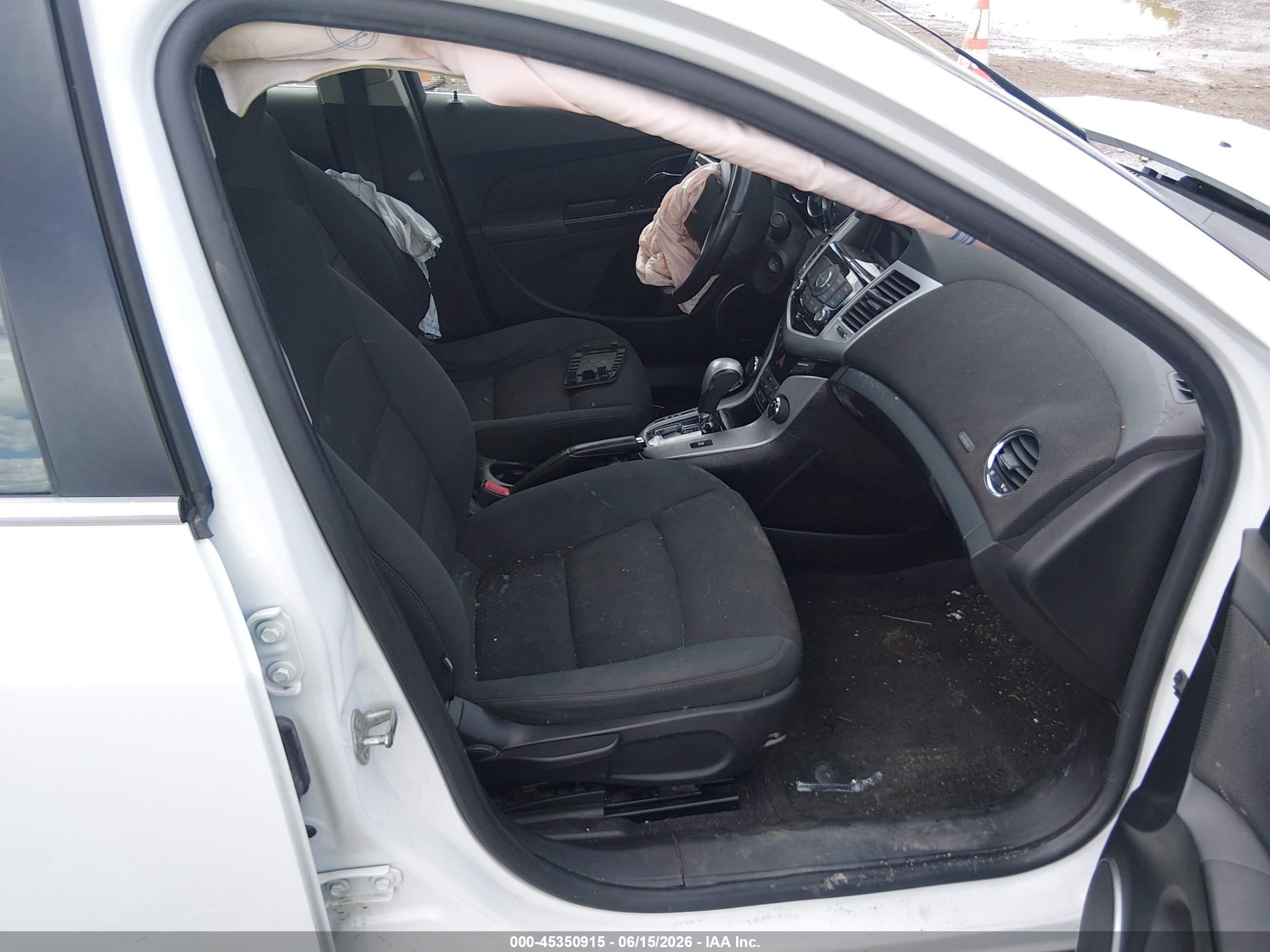 2012 Chevrolet Cruze 1lt Белый vin: 1G1PF5SC2C7233271