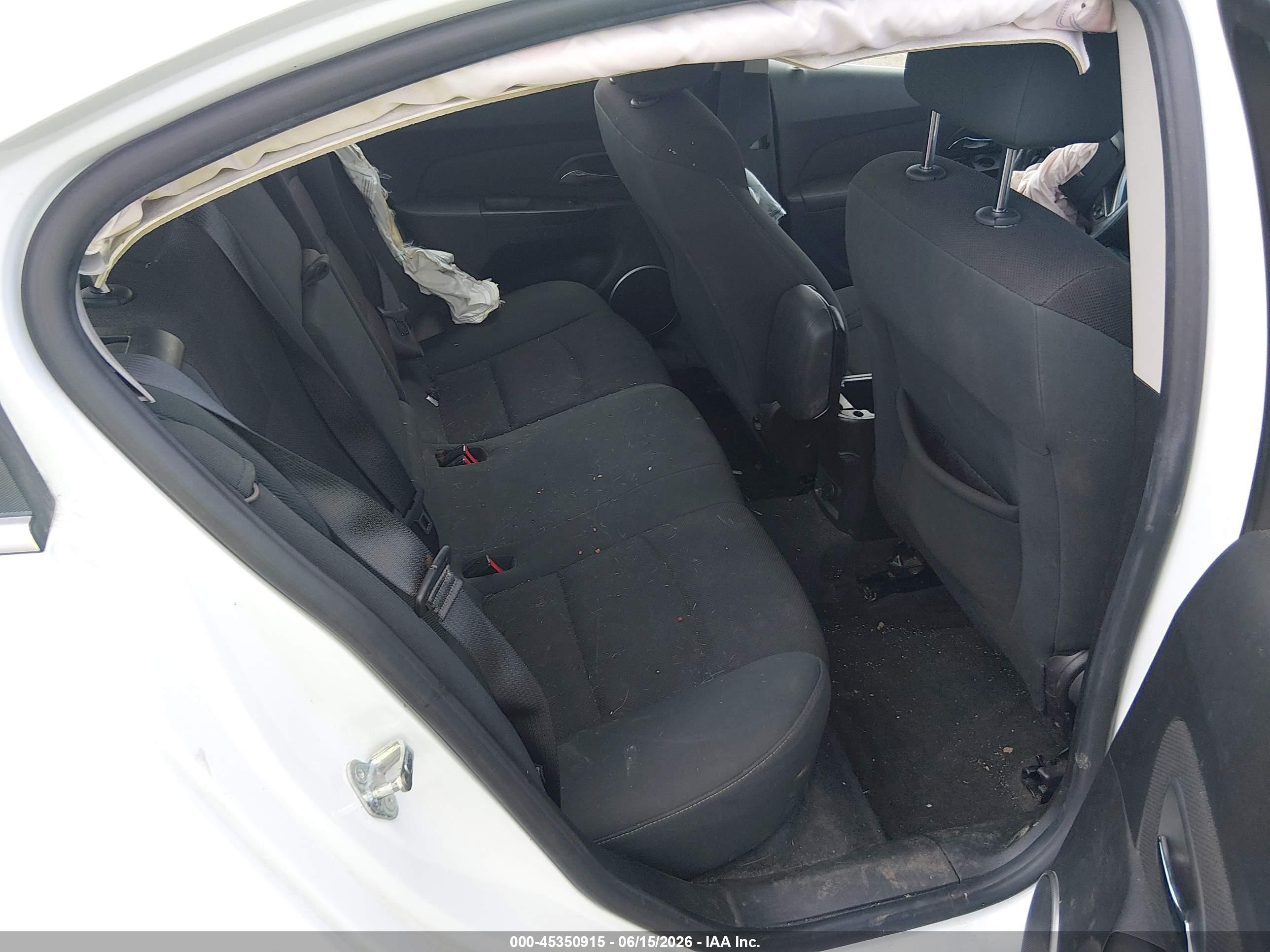 2012 Chevrolet Cruze 1lt Белый vin: 1G1PF5SC2C7233271