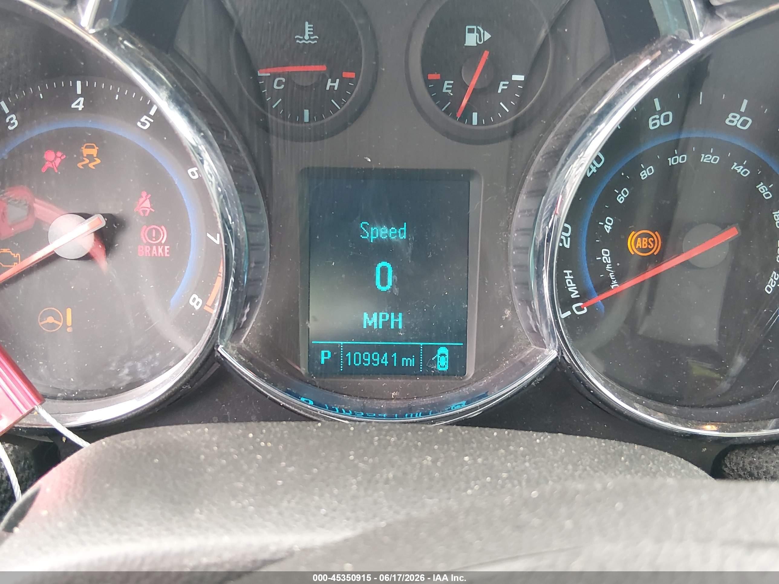 2012 Chevrolet Cruze 1lt Белый vin: 1G1PF5SC2C7233271