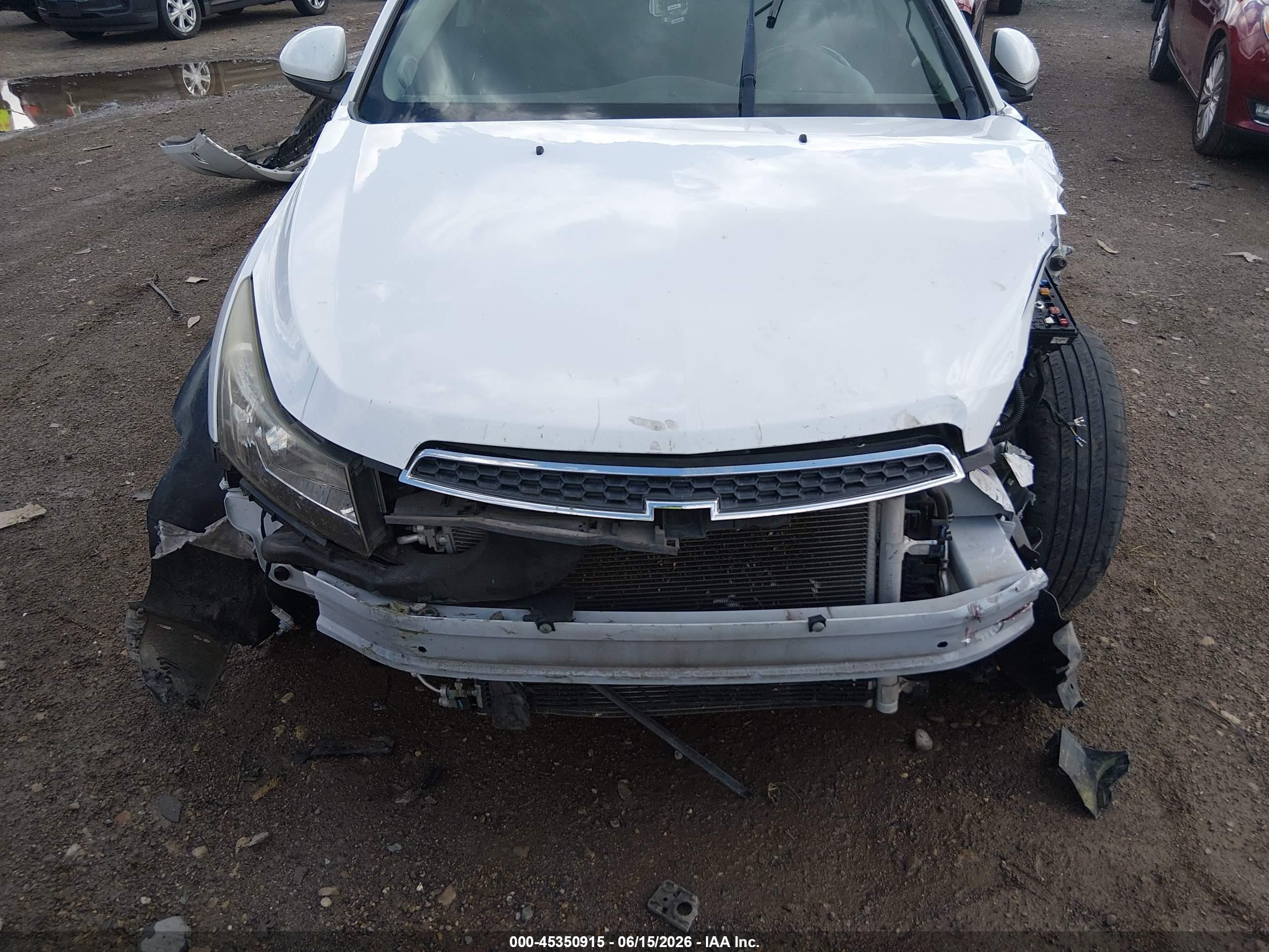 2012 Chevrolet Cruze 1lt Белый vin: 1G1PF5SC2C7233271