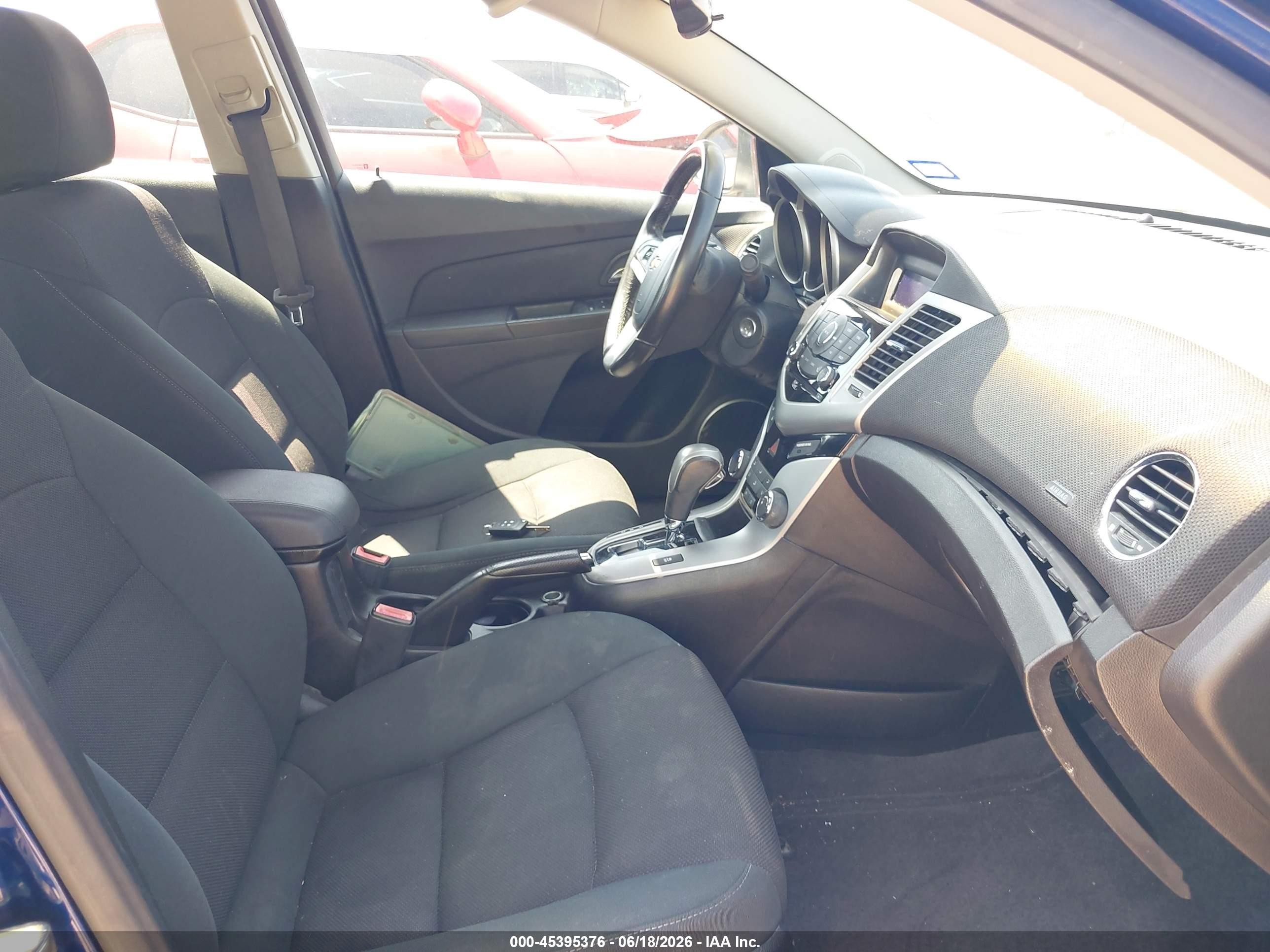 2012 Chevrolet Cruze 1lt Blue vin: 1G1PF5SC2C7236901