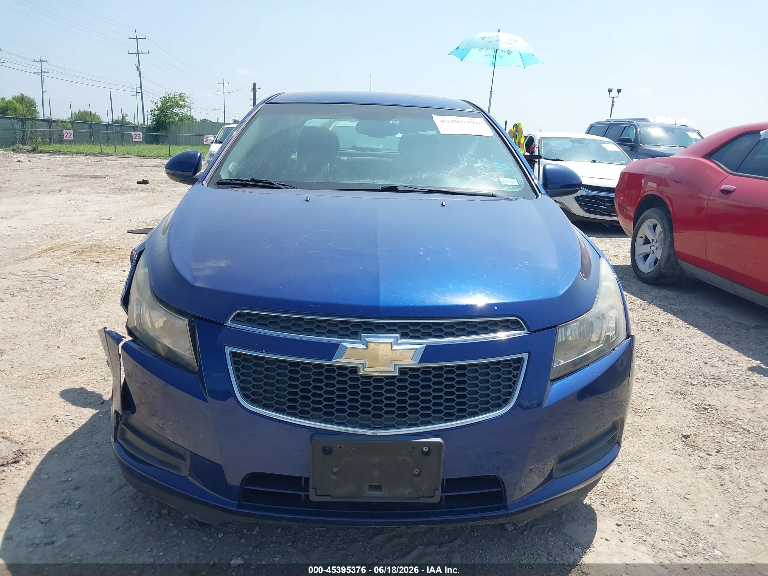 2012 Chevrolet Cruze 1lt Blue vin: 1G1PF5SC2C7236901
