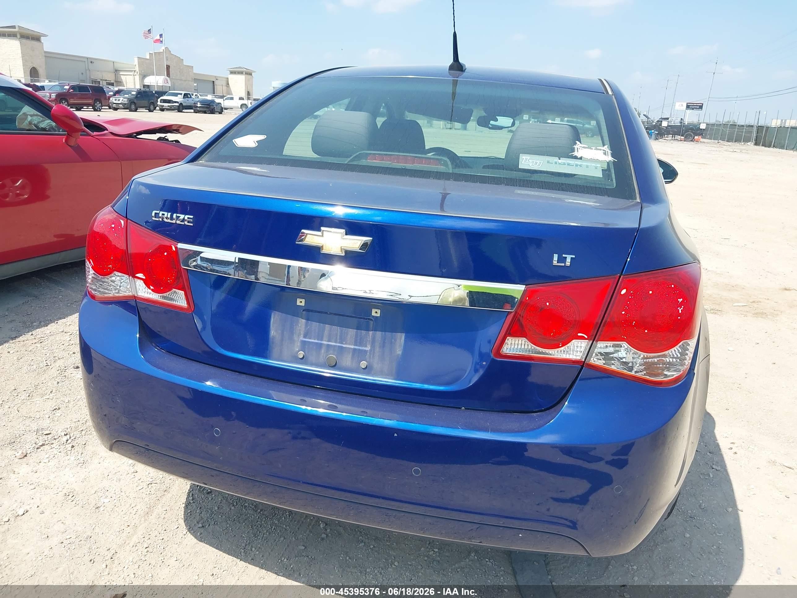 2012 Chevrolet Cruze 1lt Blue vin: 1G1PF5SC2C7236901