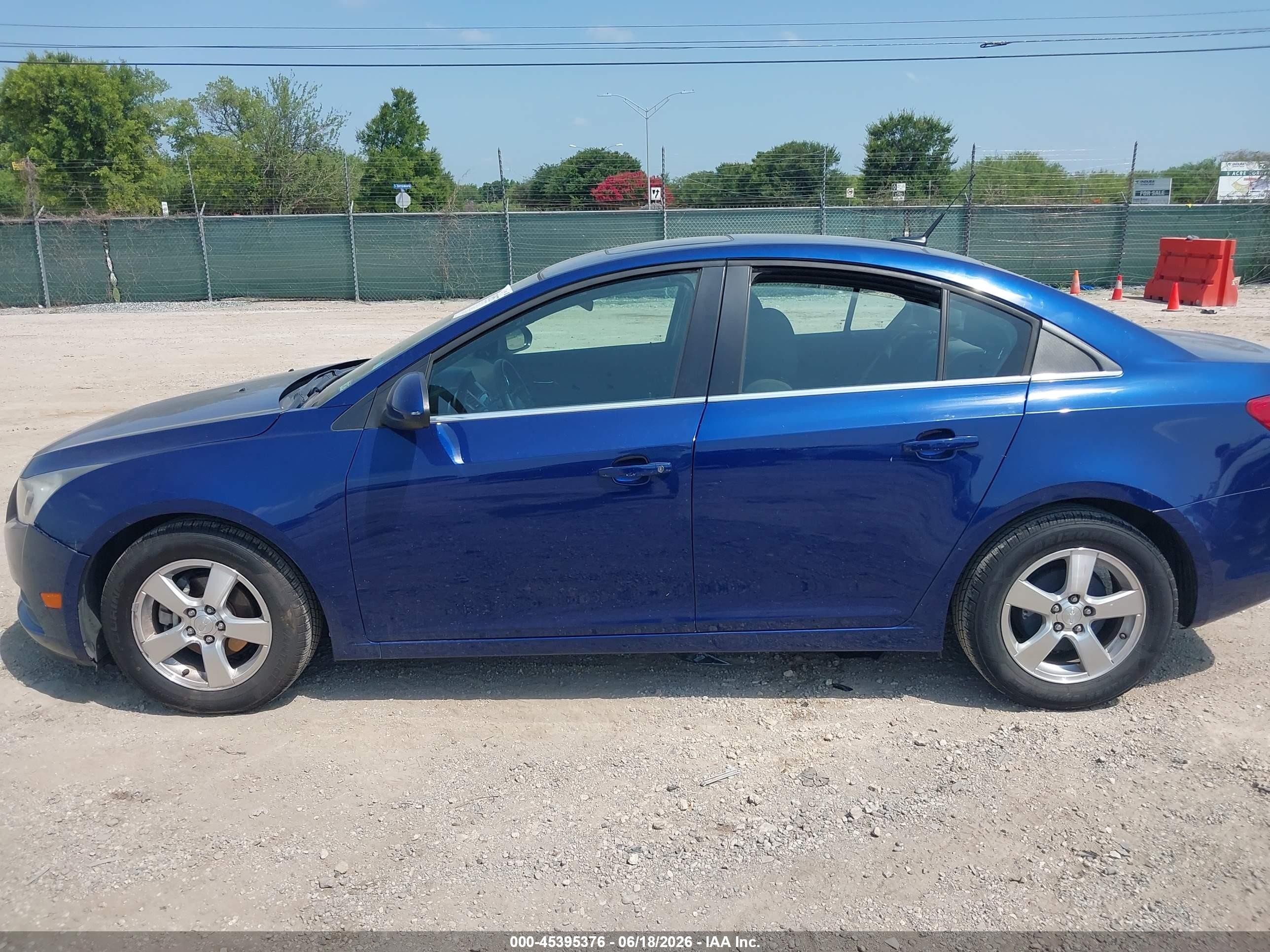 2012 Chevrolet Cruze 1lt Blue vin: 1G1PF5SC2C7236901