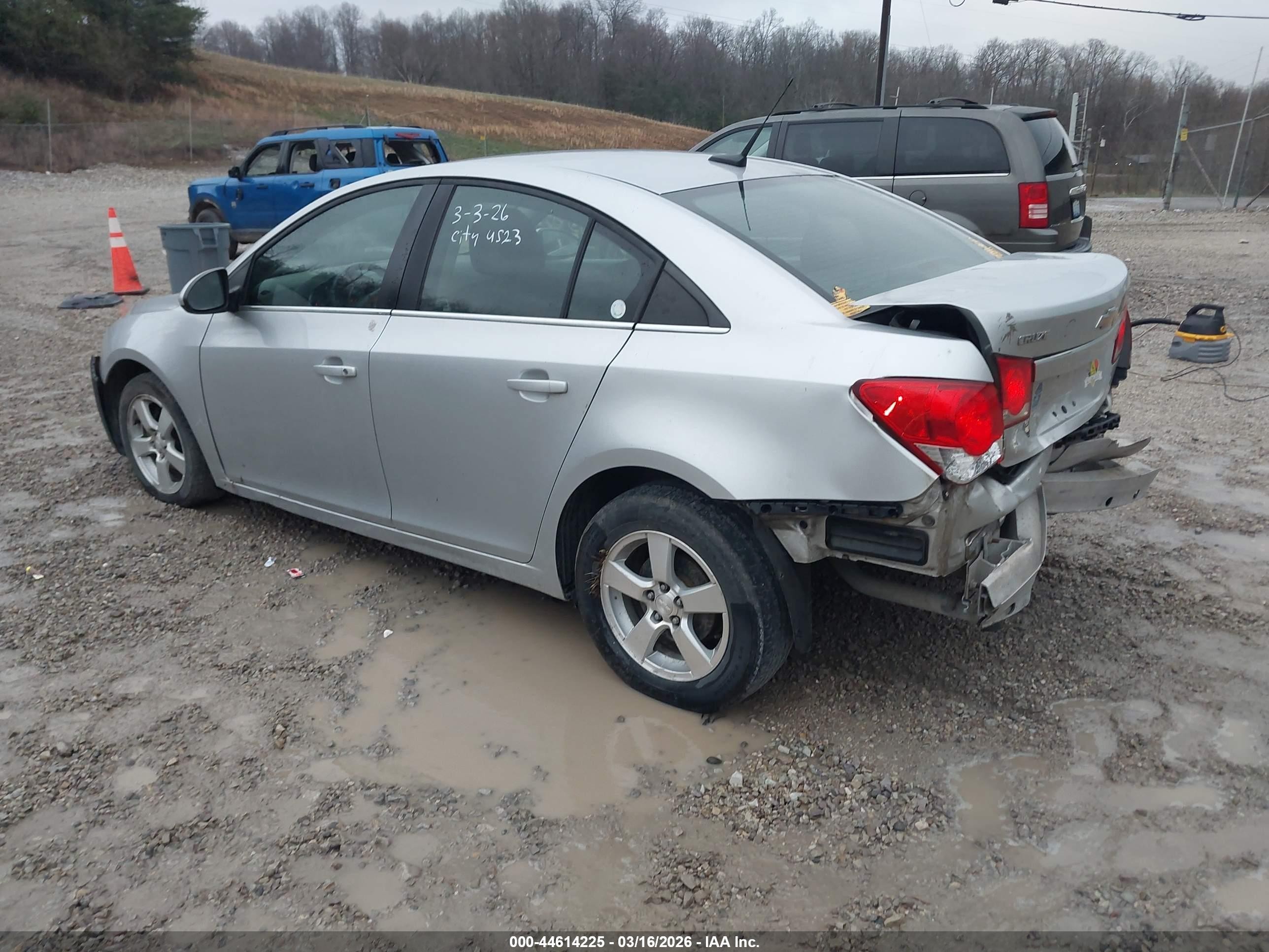 2012 Chevrolet Cruze 1lt White vin: 1G1PF5SC2C7288500
