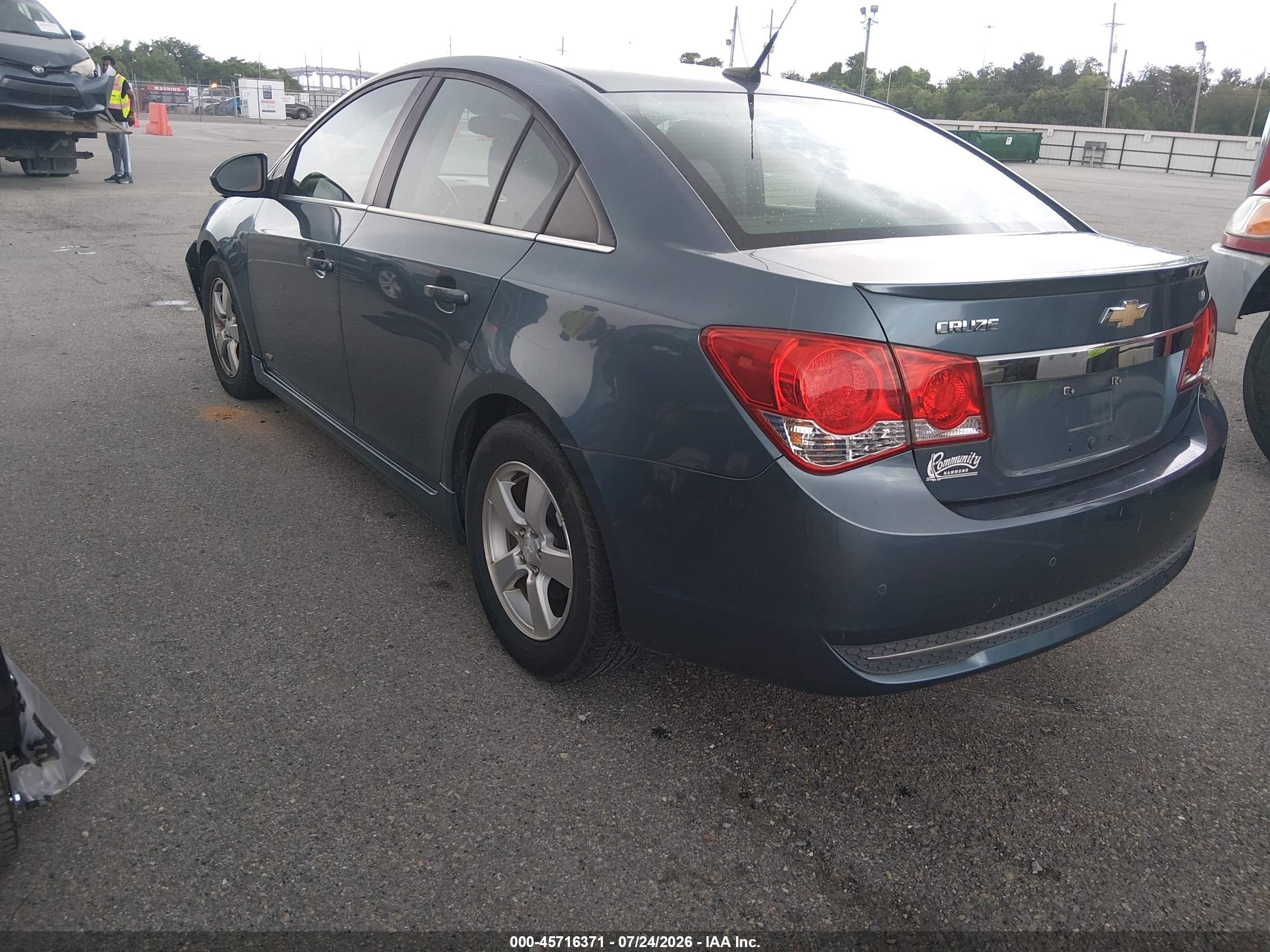 2012 Chevrolet Cruze 1lt Black vin: 1G1PF5SC2C7291879