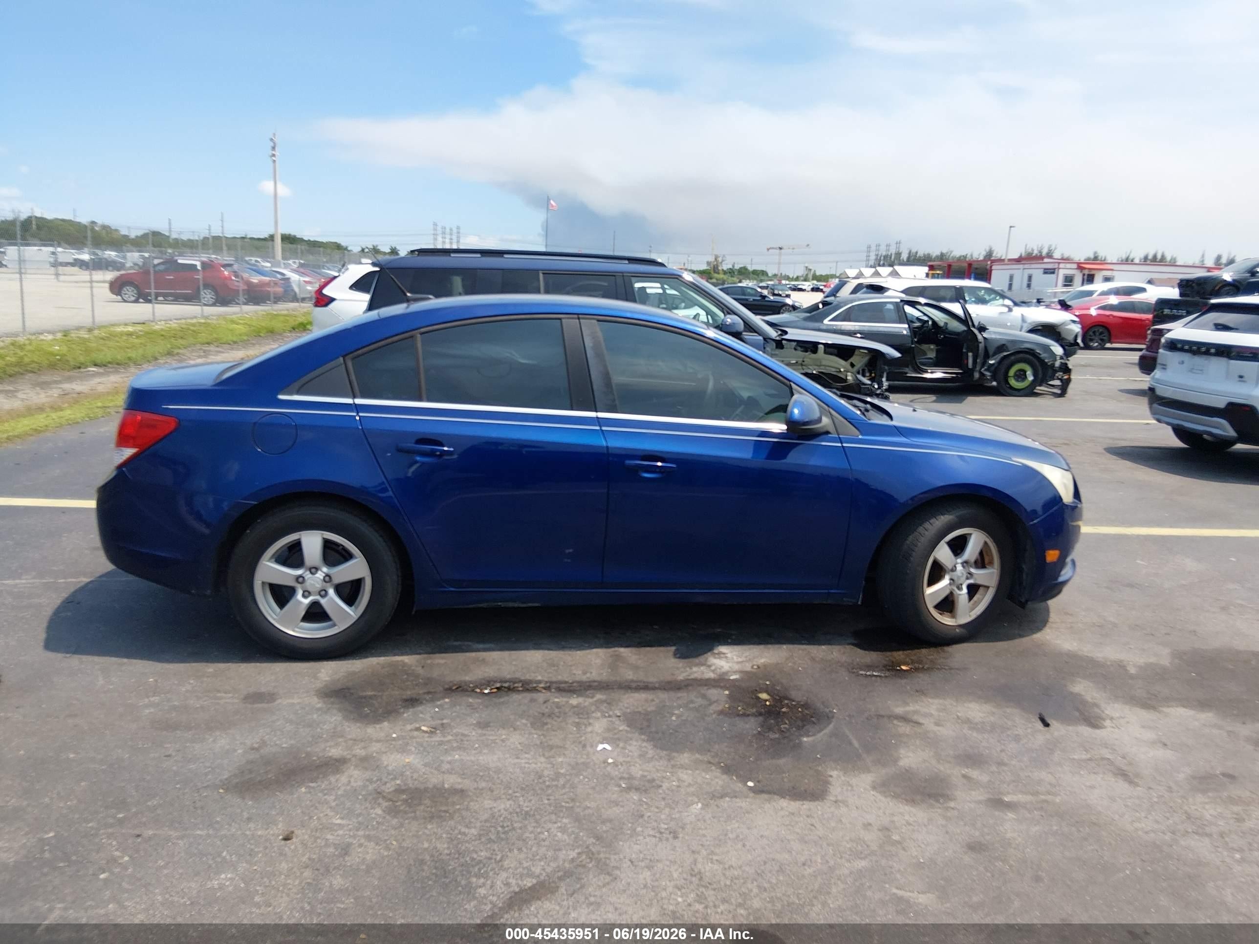 2012 Chevrolet Cruze 1lt Blue vin: 1G1PF5SC2C7338425