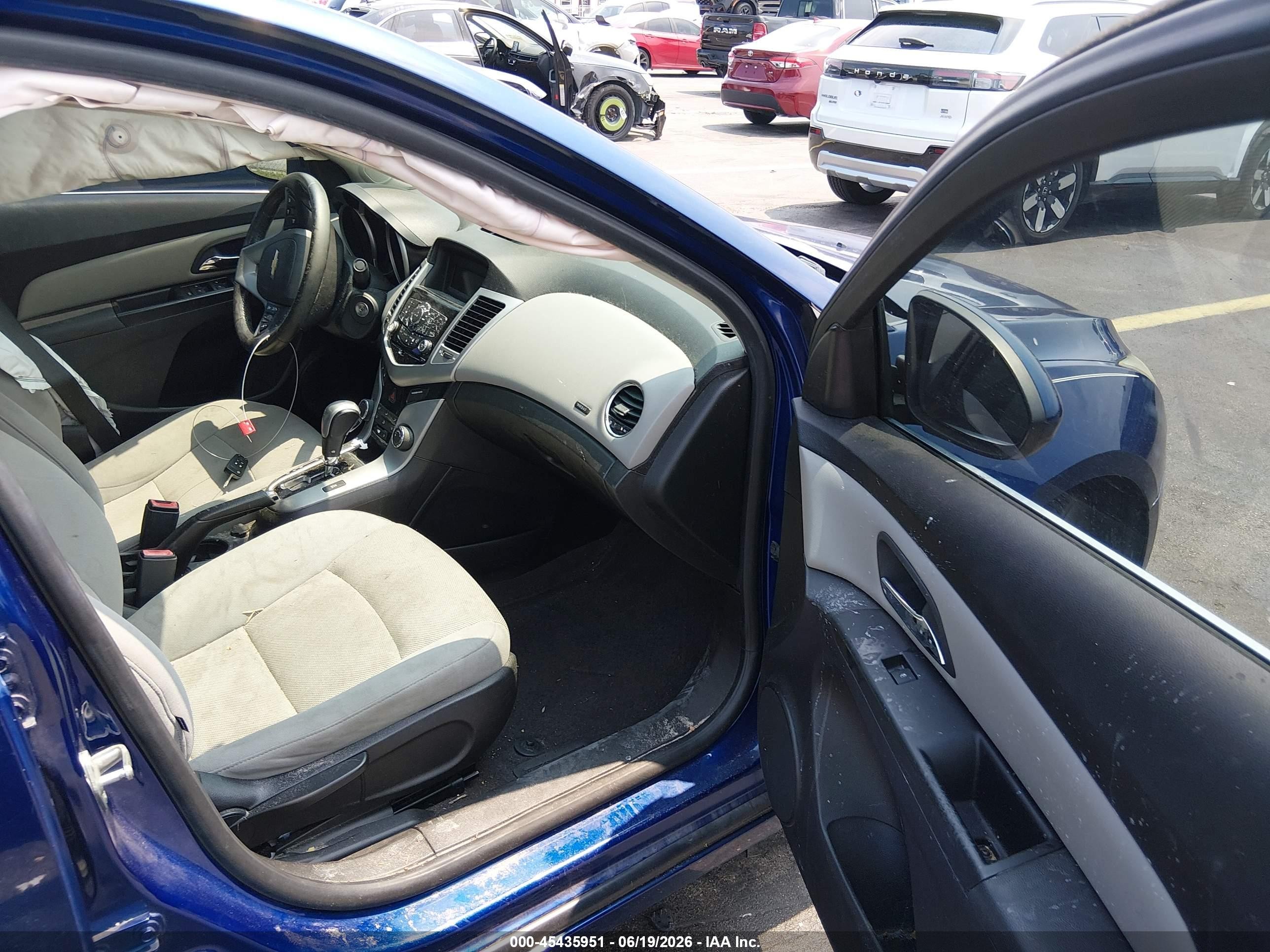 2012 Chevrolet Cruze 1lt Blue vin: 1G1PF5SC2C7338425