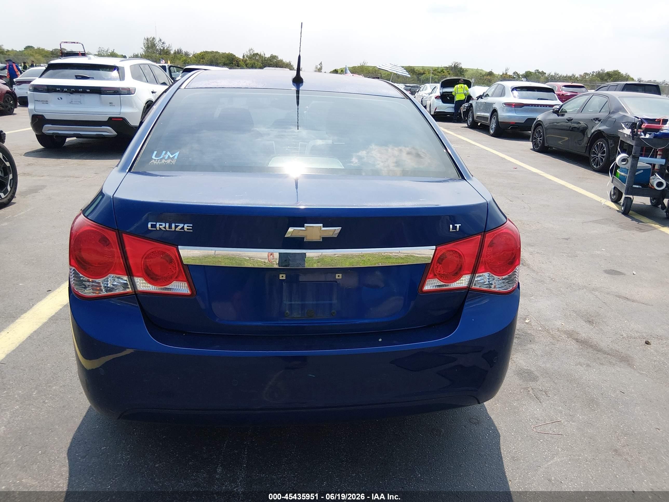 2012 Chevrolet Cruze 1lt Blue vin: 1G1PF5SC2C7338425