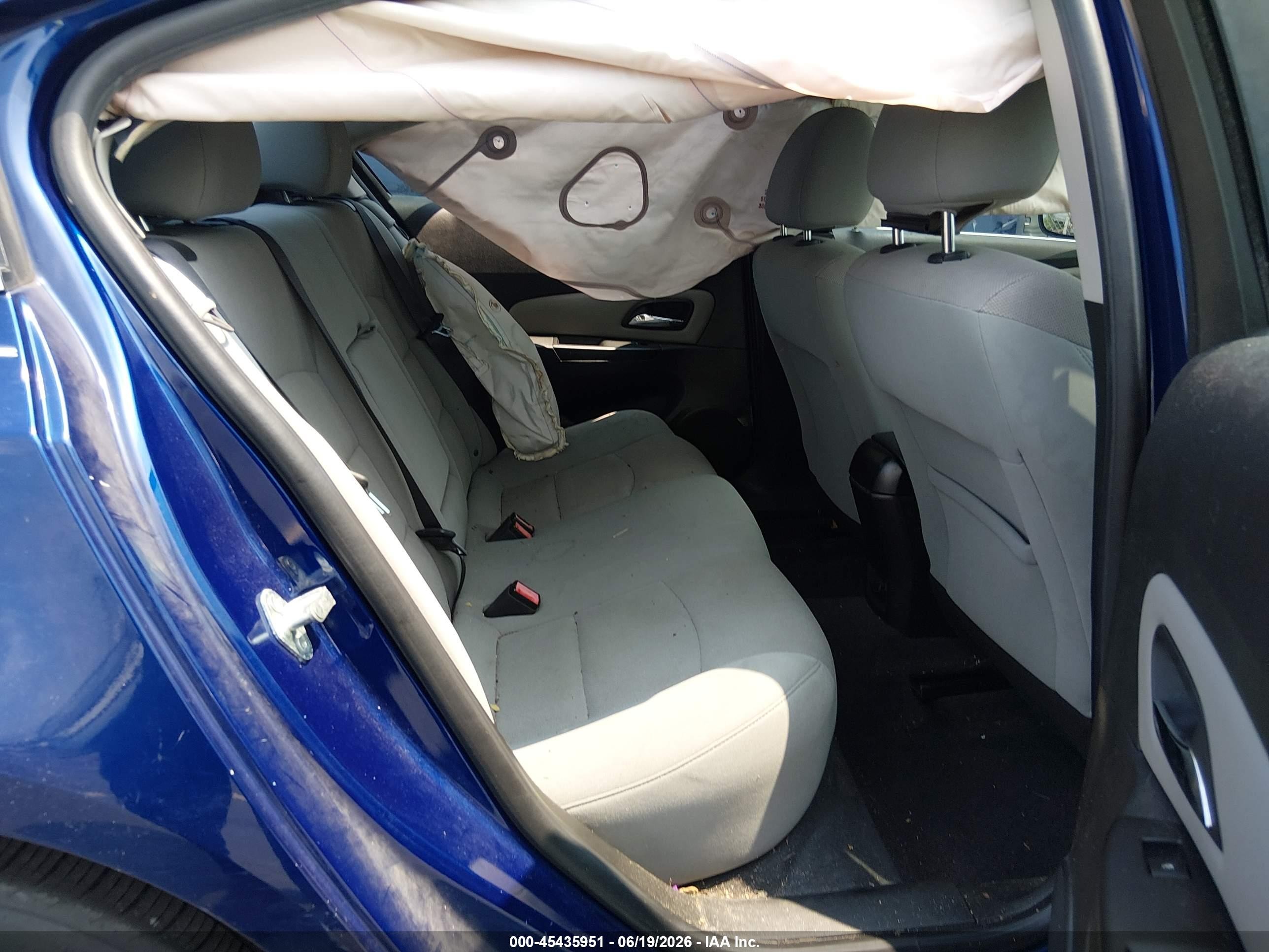 2012 Chevrolet Cruze 1lt Blue vin: 1G1PF5SC2C7338425