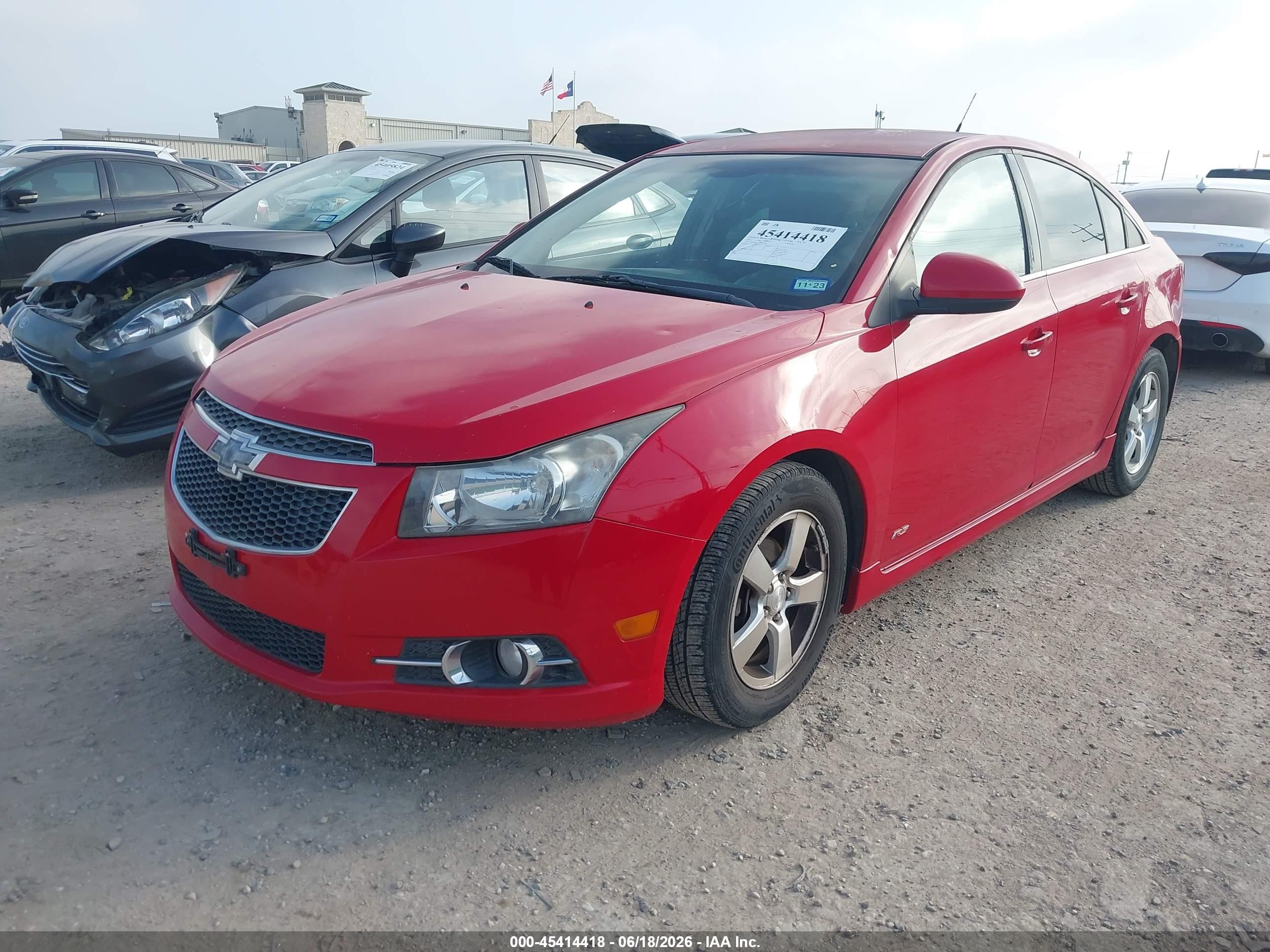 2012 Chevrolet Cruze 1lt Red vin: 1G1PF5SC2C7371389