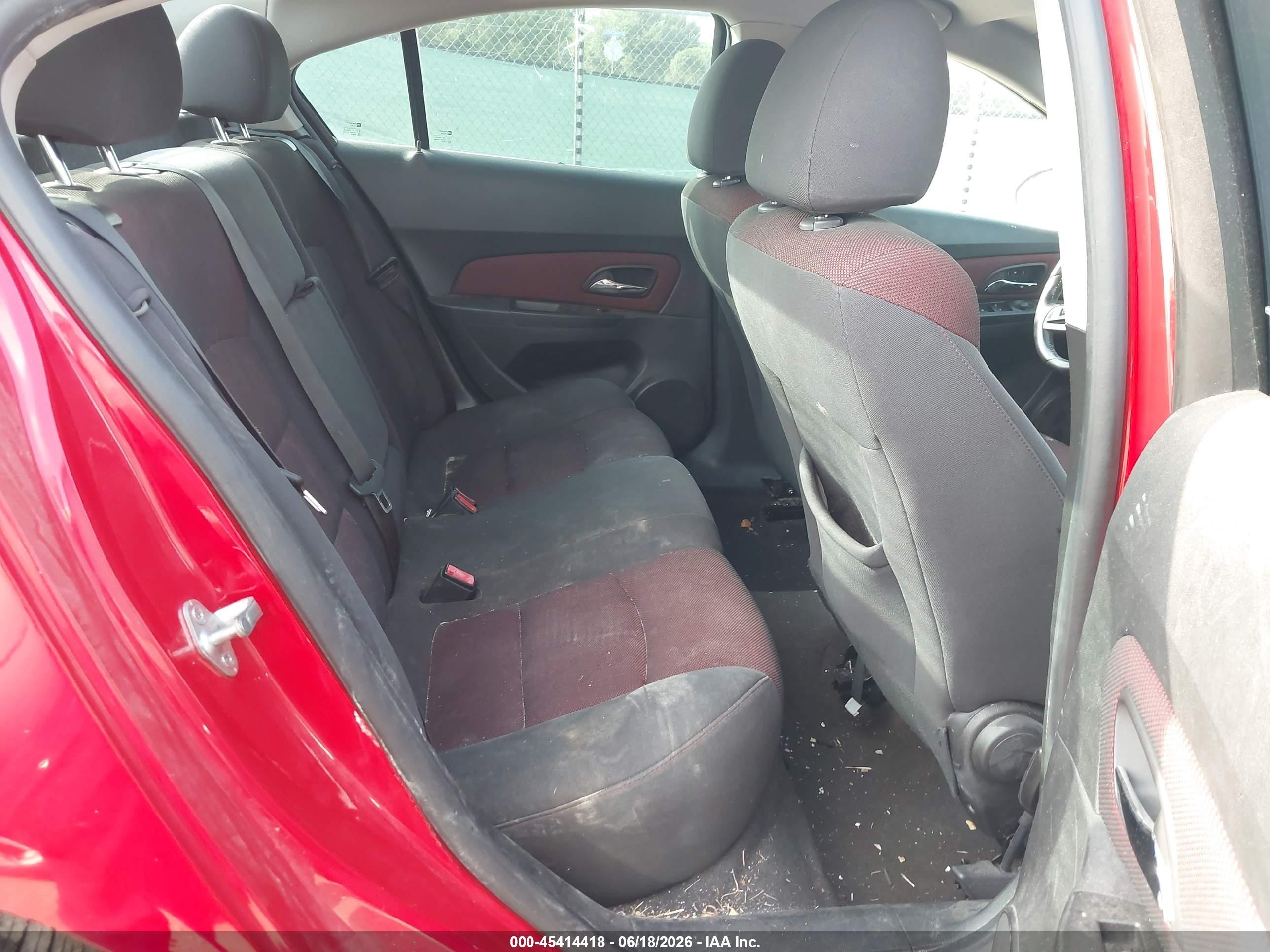 2012 Chevrolet Cruze 1lt Red vin: 1G1PF5SC2C7371389