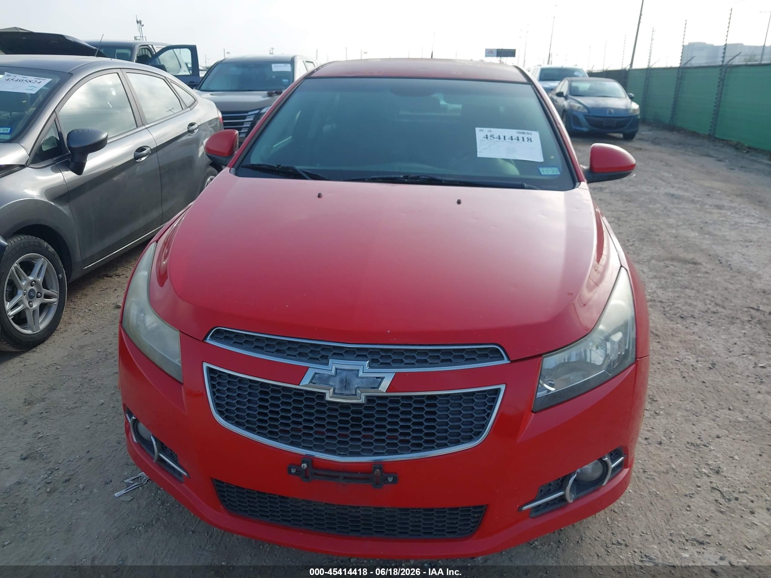 2012 Chevrolet Cruze 1lt Red vin: 1G1PF5SC2C7371389