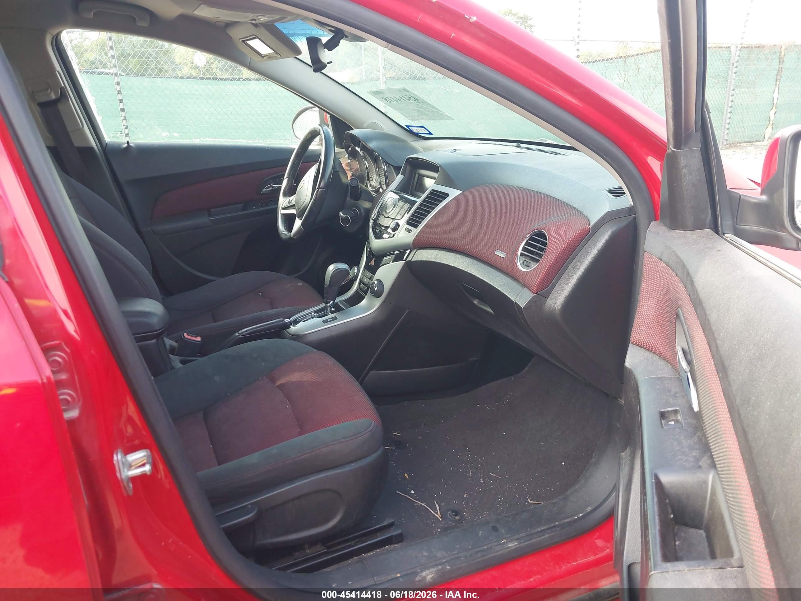 2012 Chevrolet Cruze 1lt Red vin: 1G1PF5SC2C7371389