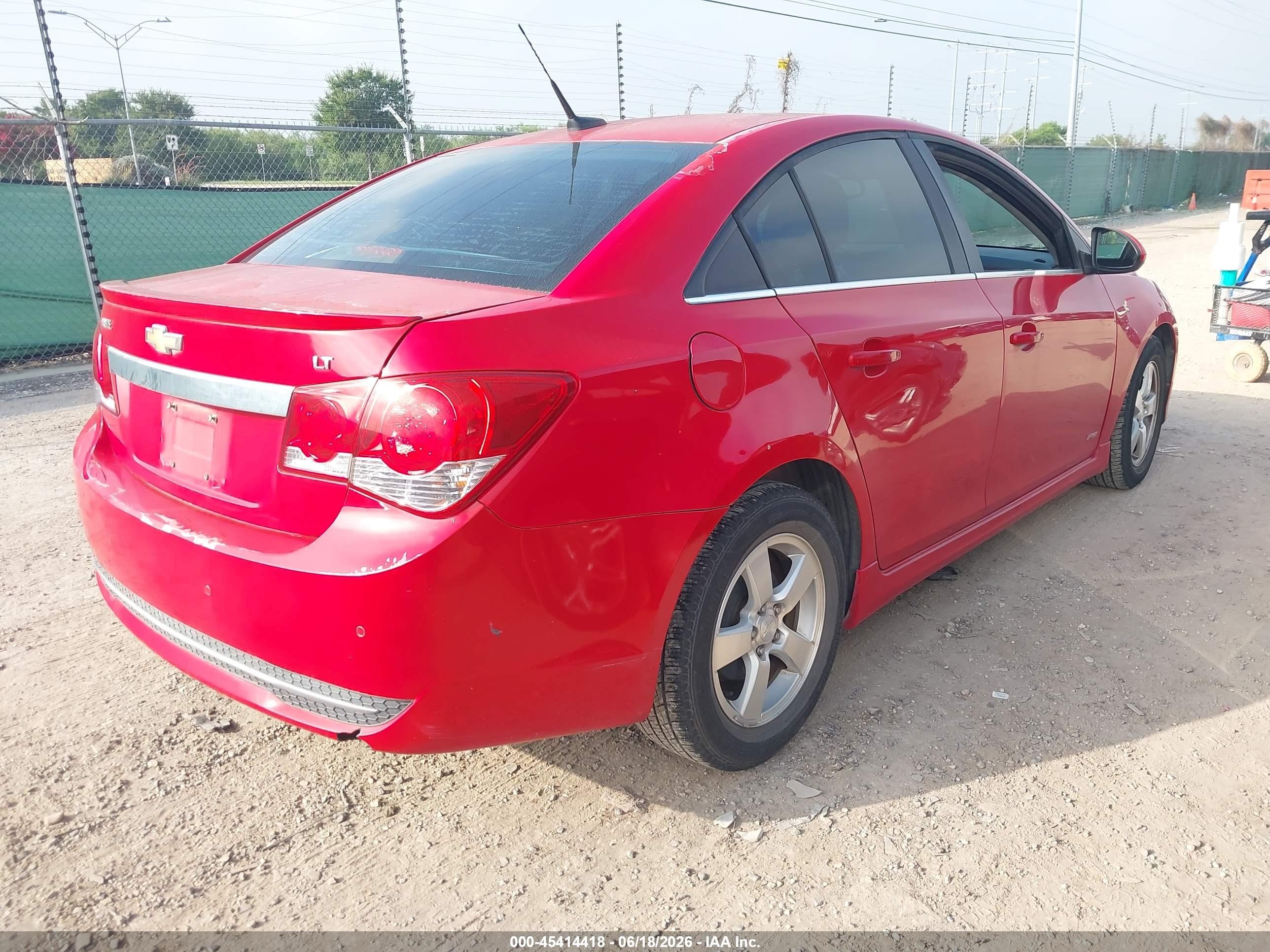 2012 Chevrolet Cruze 1lt Red vin: 1G1PF5SC2C7371389