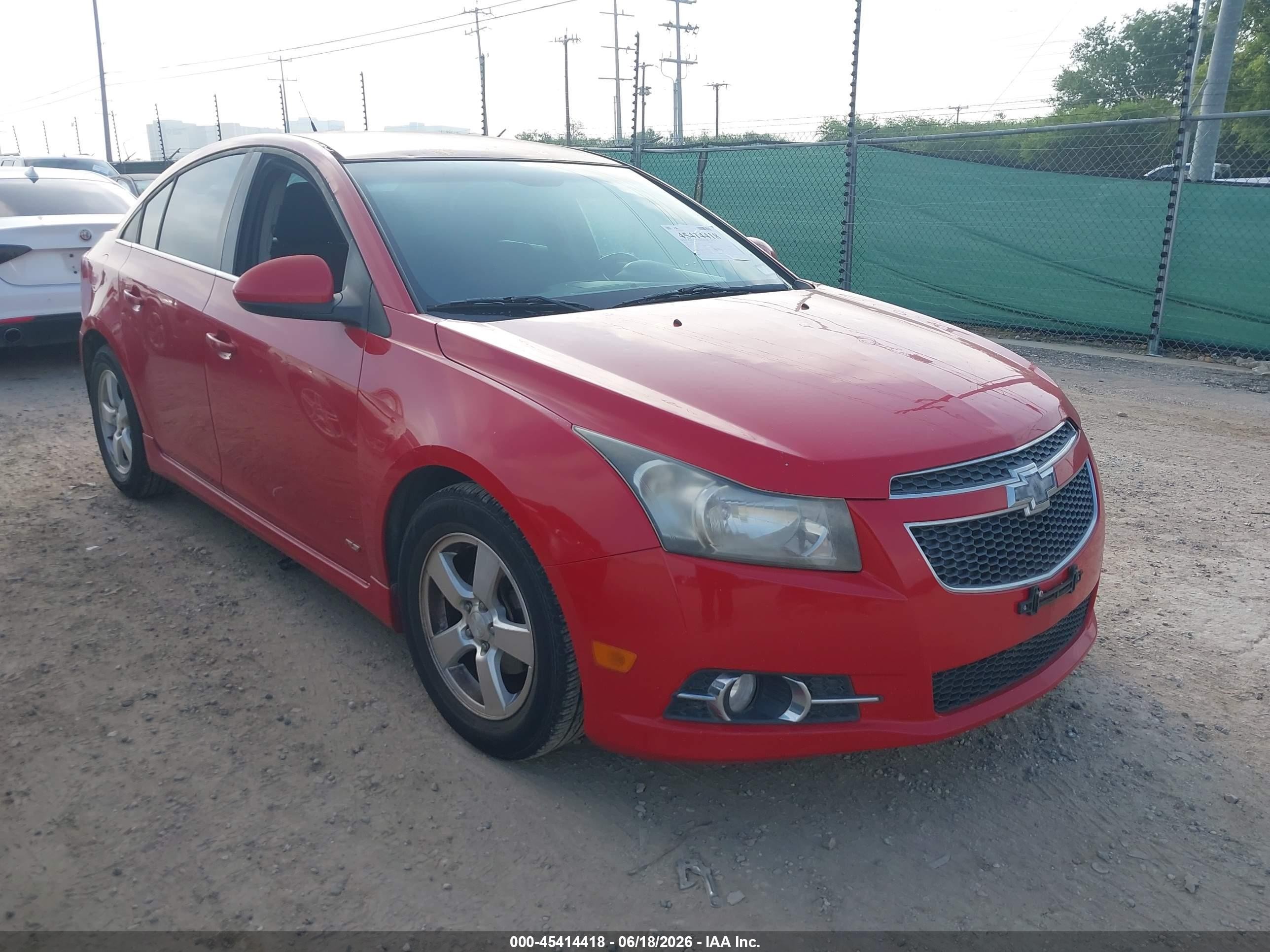 2012 Chevrolet Cruze 1lt Red vin: 1G1PF5SC2C7371389
