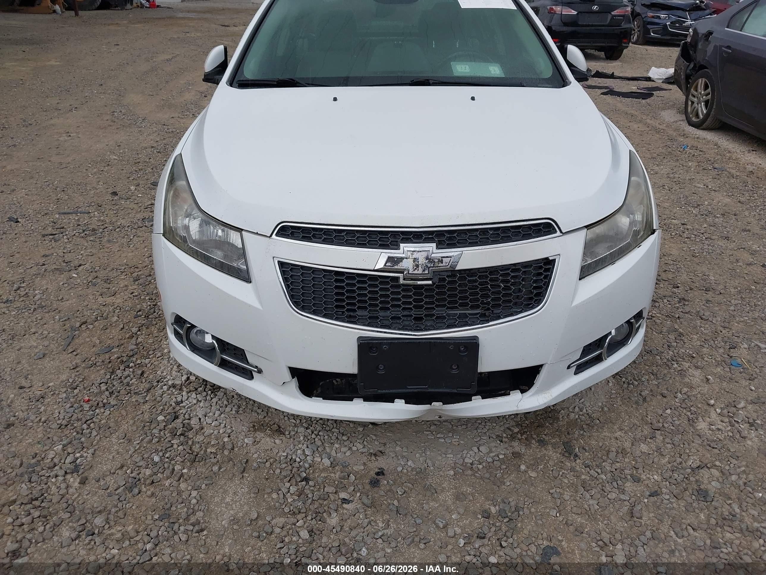 2012 Chevrolet Cruze 1lt White vin: 1G1PF5SC2C7406352