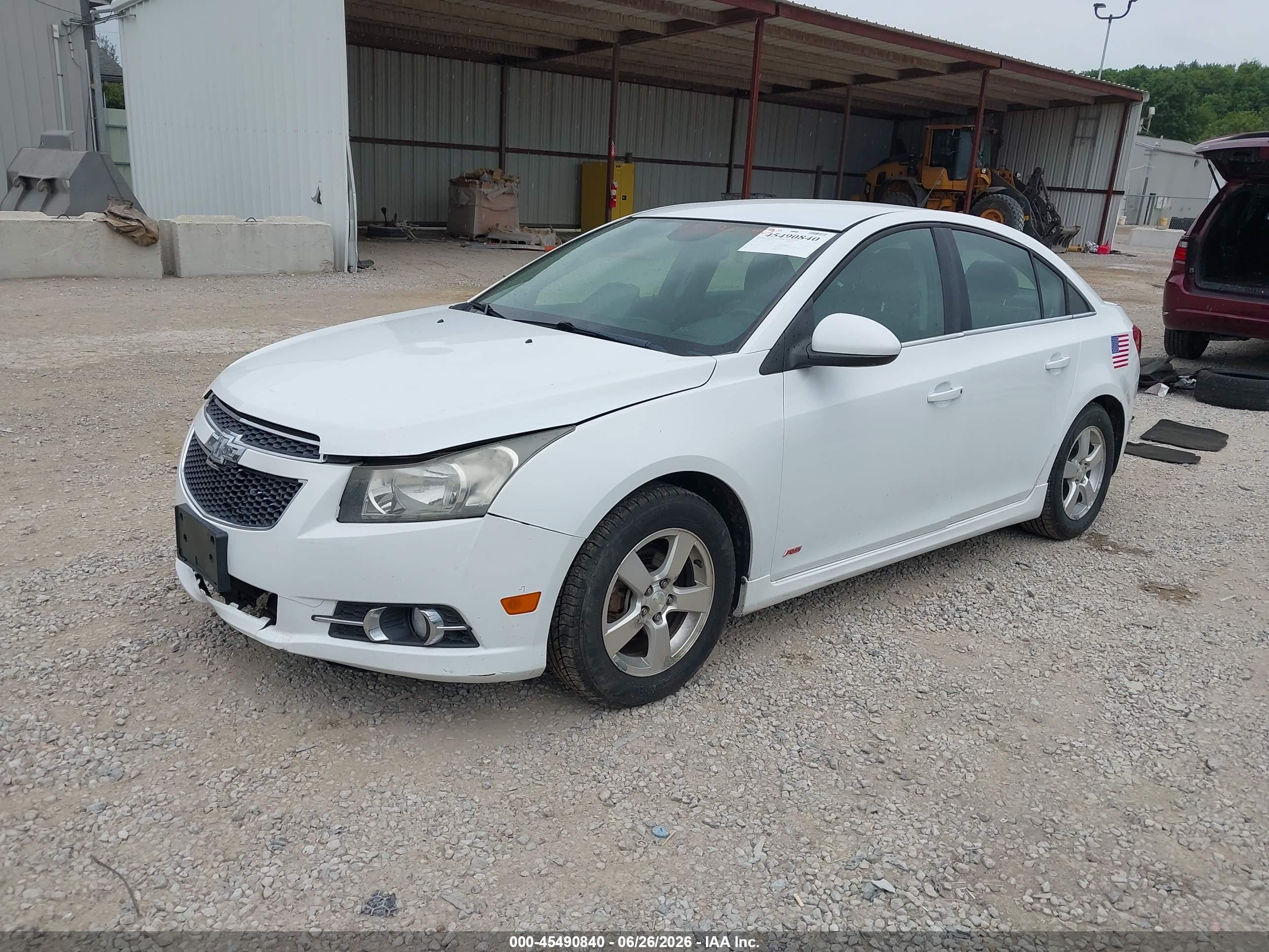 2012 Chevrolet Cruze 1lt White vin: 1G1PF5SC2C7406352