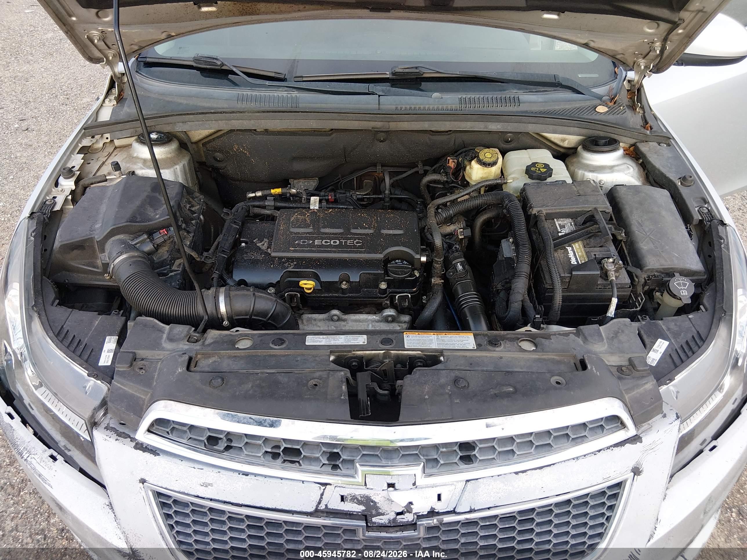 2012 Chevrolet Cruze 1lt Серебряный vin: 1G1PF5SC3C7210923