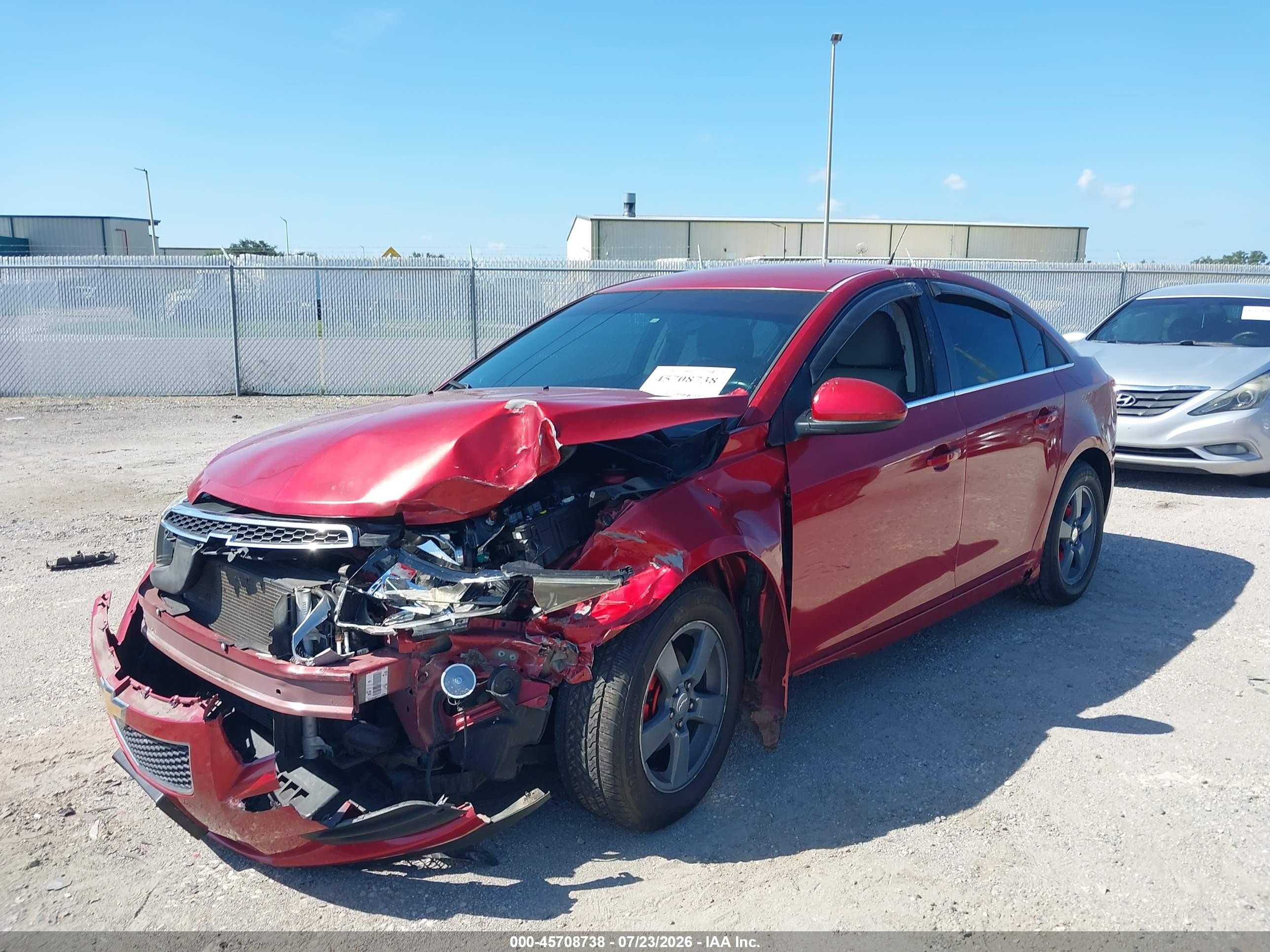 2012 Chevrolet Cruze 1lt Red vin: 1G1PF5SC3C7220397