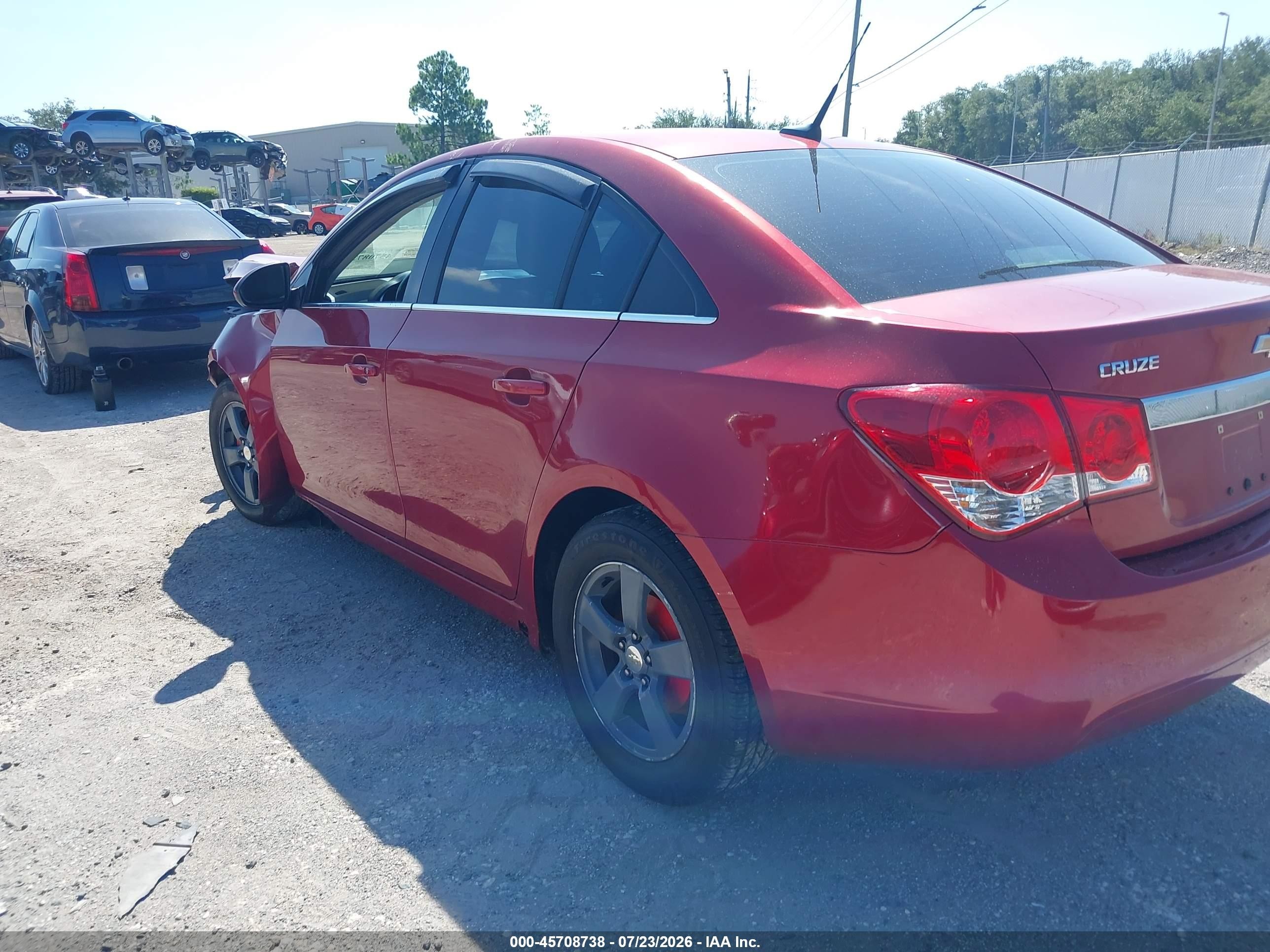 2012 Chevrolet Cruze 1lt Red vin: 1G1PF5SC3C7220397