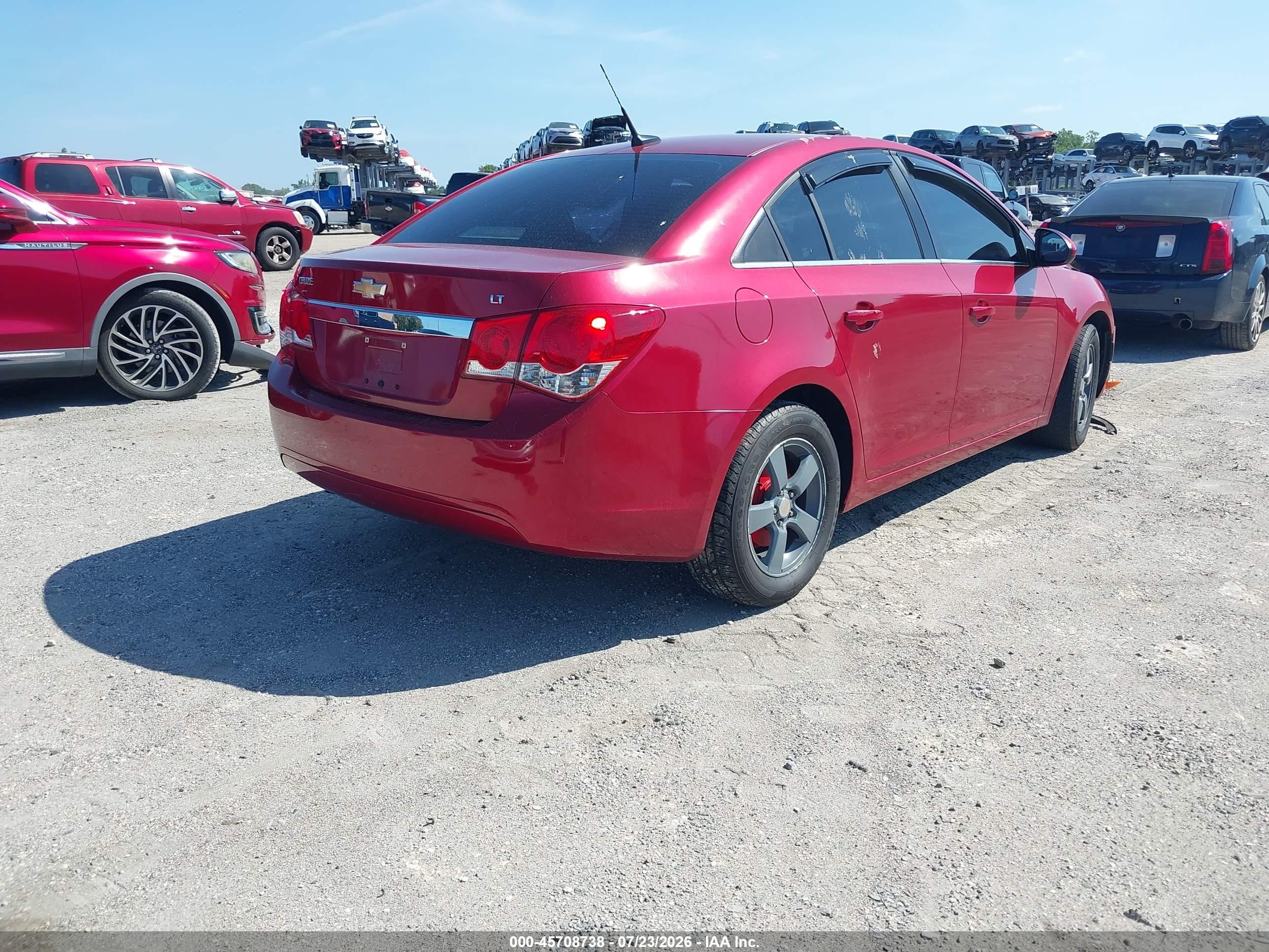 2012 Chevrolet Cruze 1lt Red vin: 1G1PF5SC3C7220397