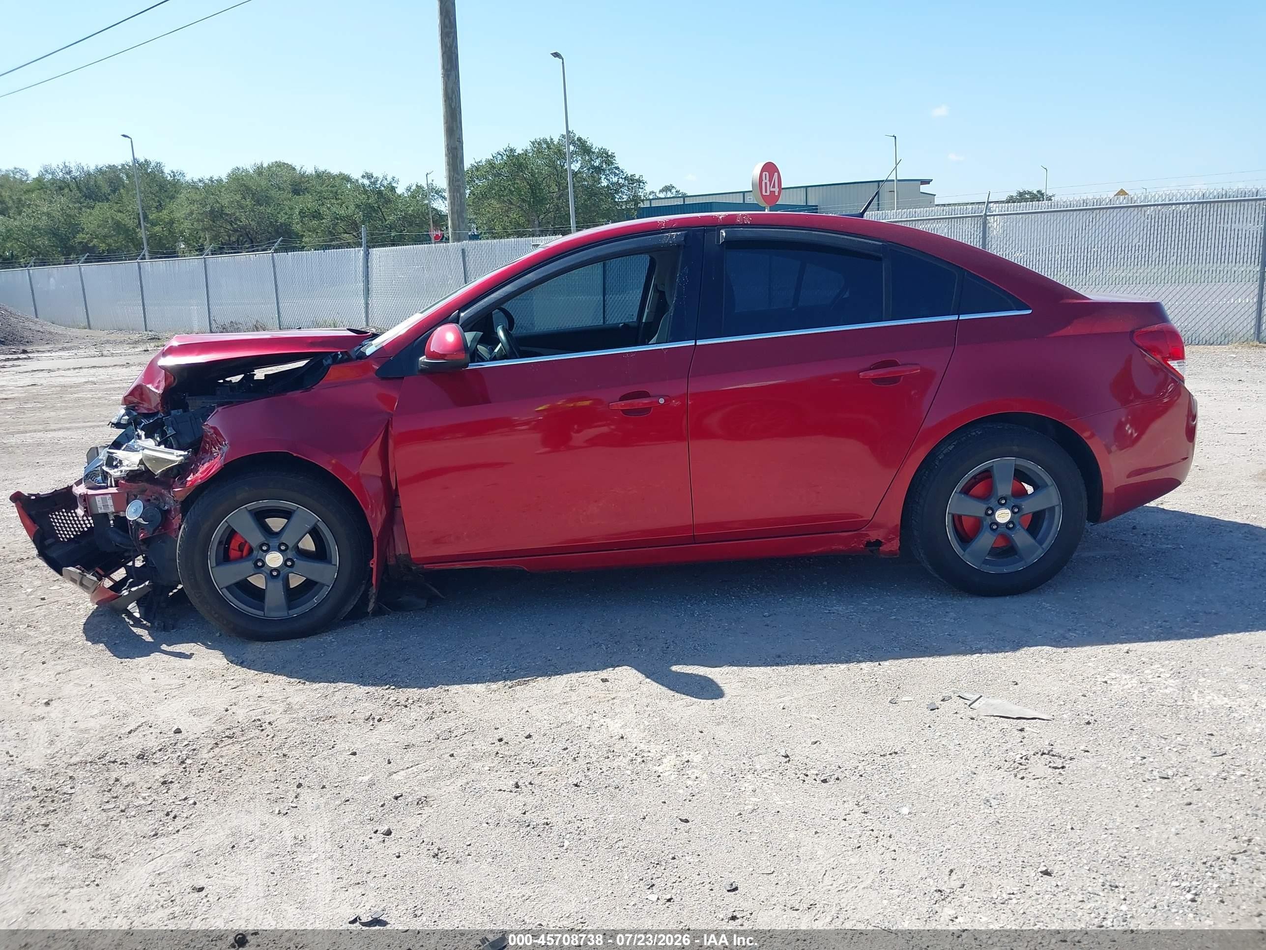 2012 Chevrolet Cruze 1lt Red vin: 1G1PF5SC3C7220397