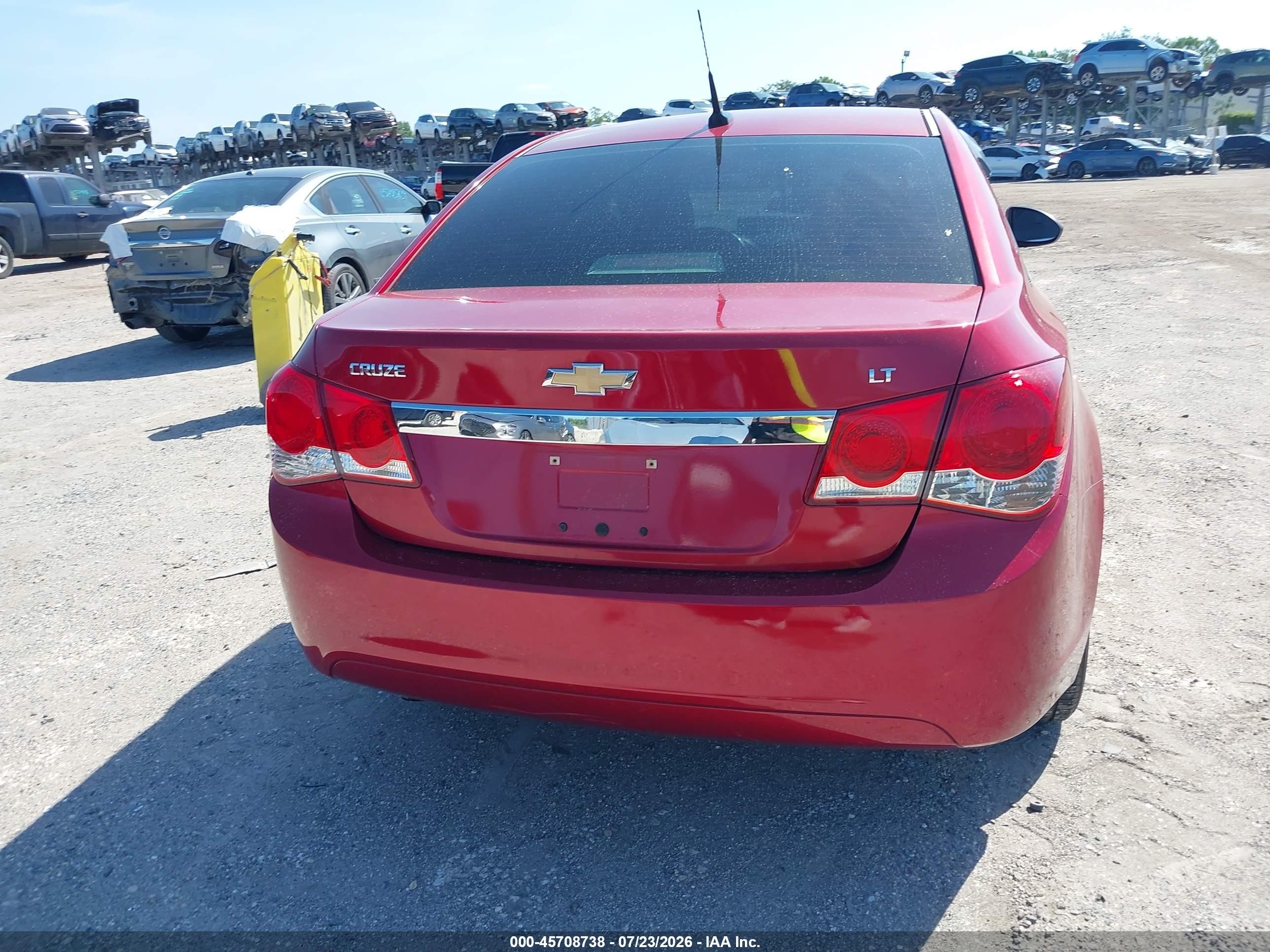 2012 Chevrolet Cruze 1lt Red vin: 1G1PF5SC3C7220397