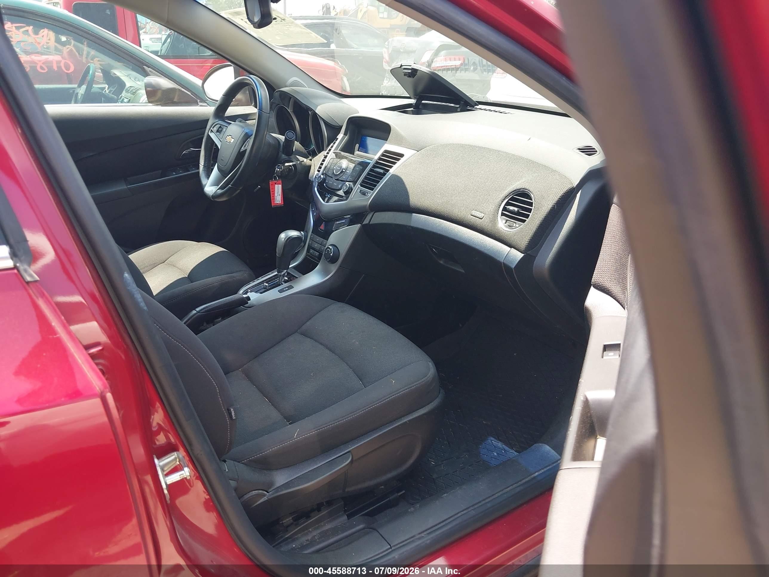 2012 Chevrolet Cruze 1lt Red vin: 1G1PF5SC3C7289283
