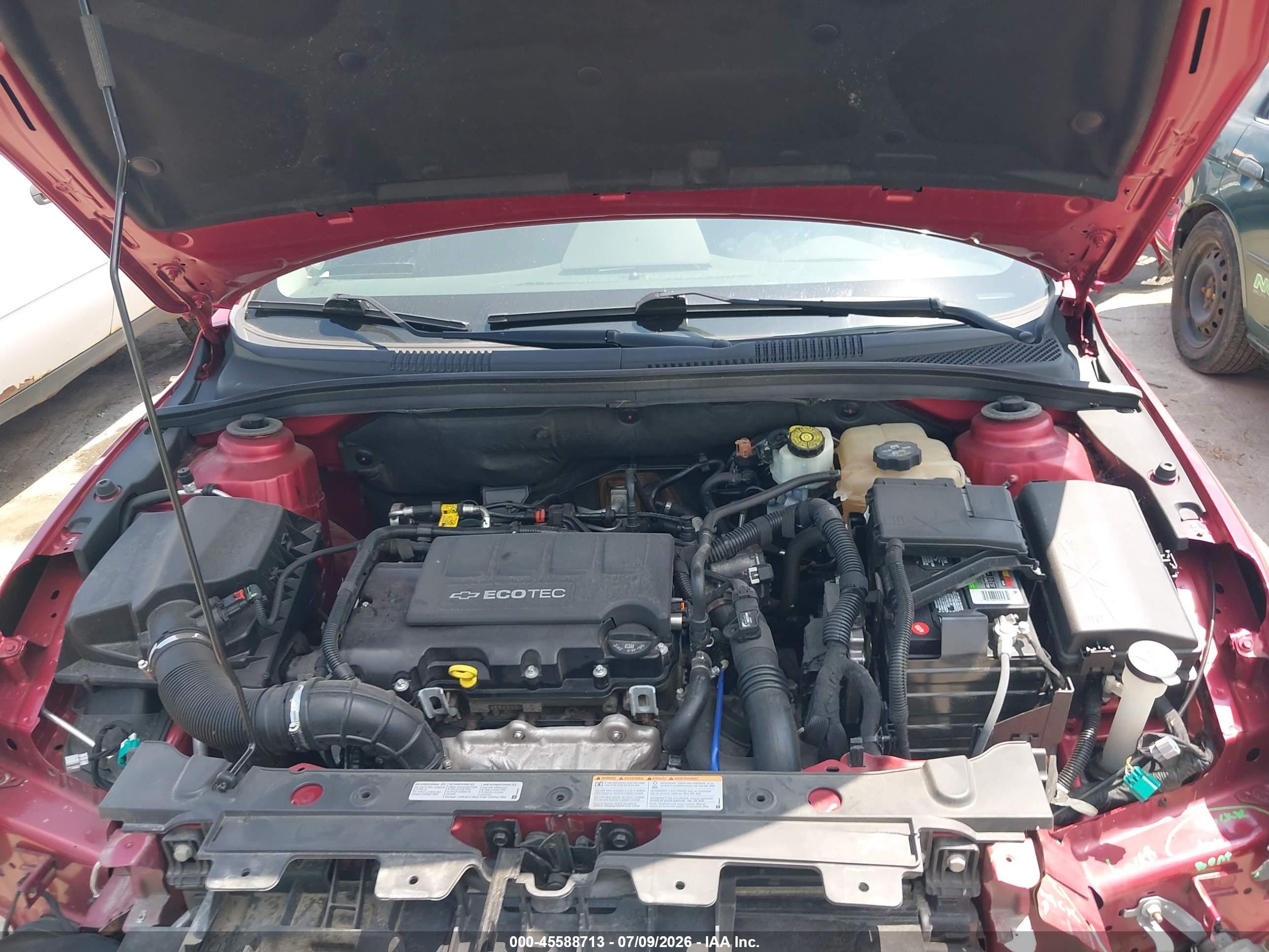 2012 Chevrolet Cruze 1lt Red vin: 1G1PF5SC3C7289283