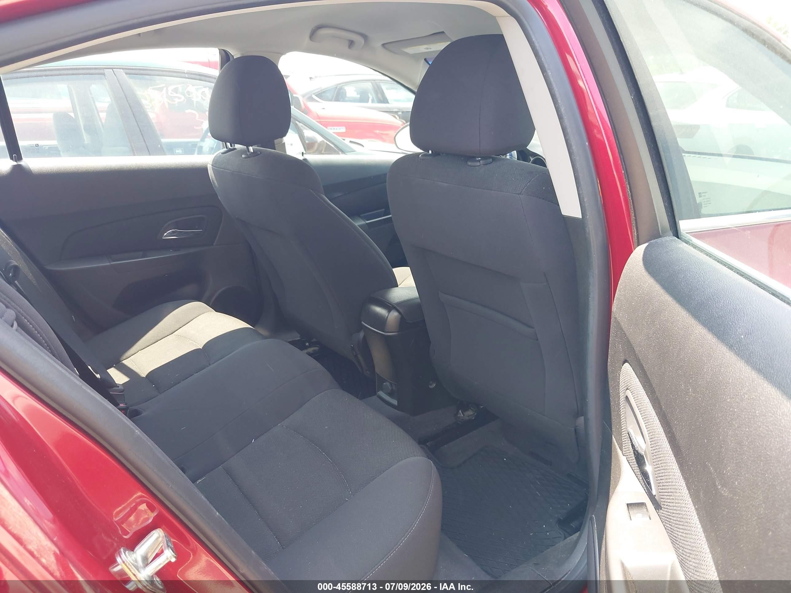 2012 Chevrolet Cruze 1lt Red vin: 1G1PF5SC3C7289283