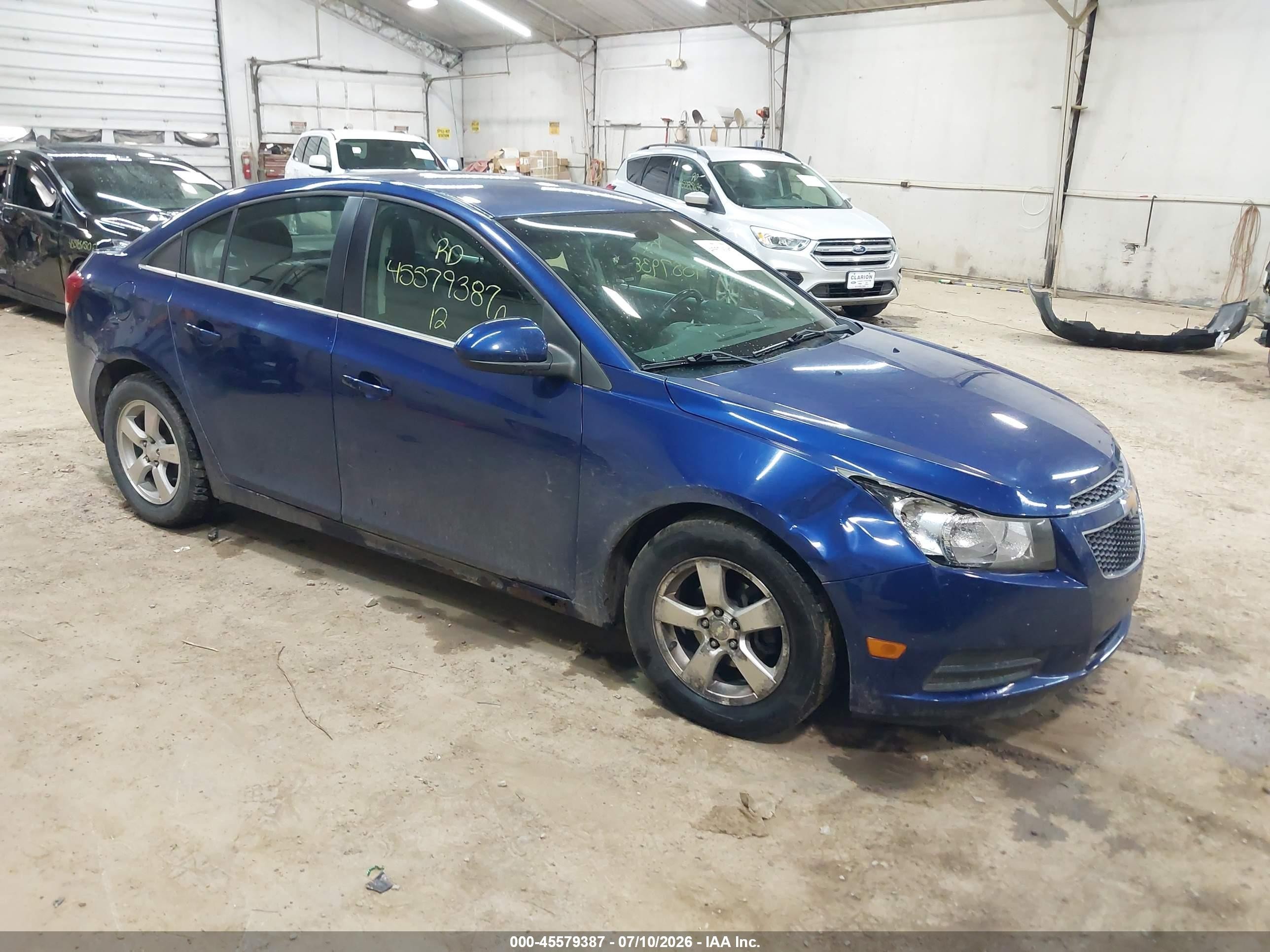 2012 Chevrolet Cruze 1lt Blue vin: 1G1PF5SC3C7309760