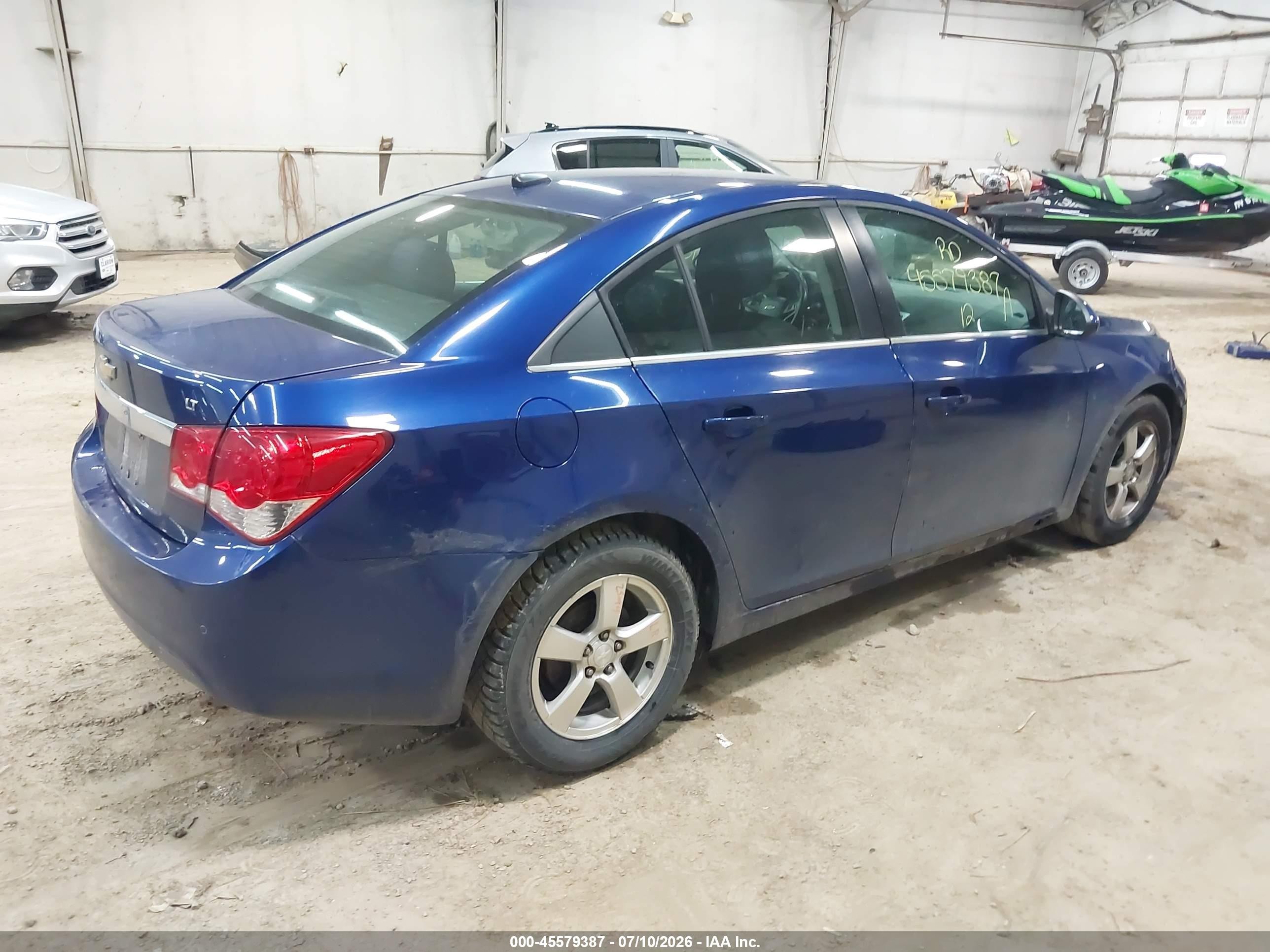 2012 Chevrolet Cruze 1lt Blue vin: 1G1PF5SC3C7309760