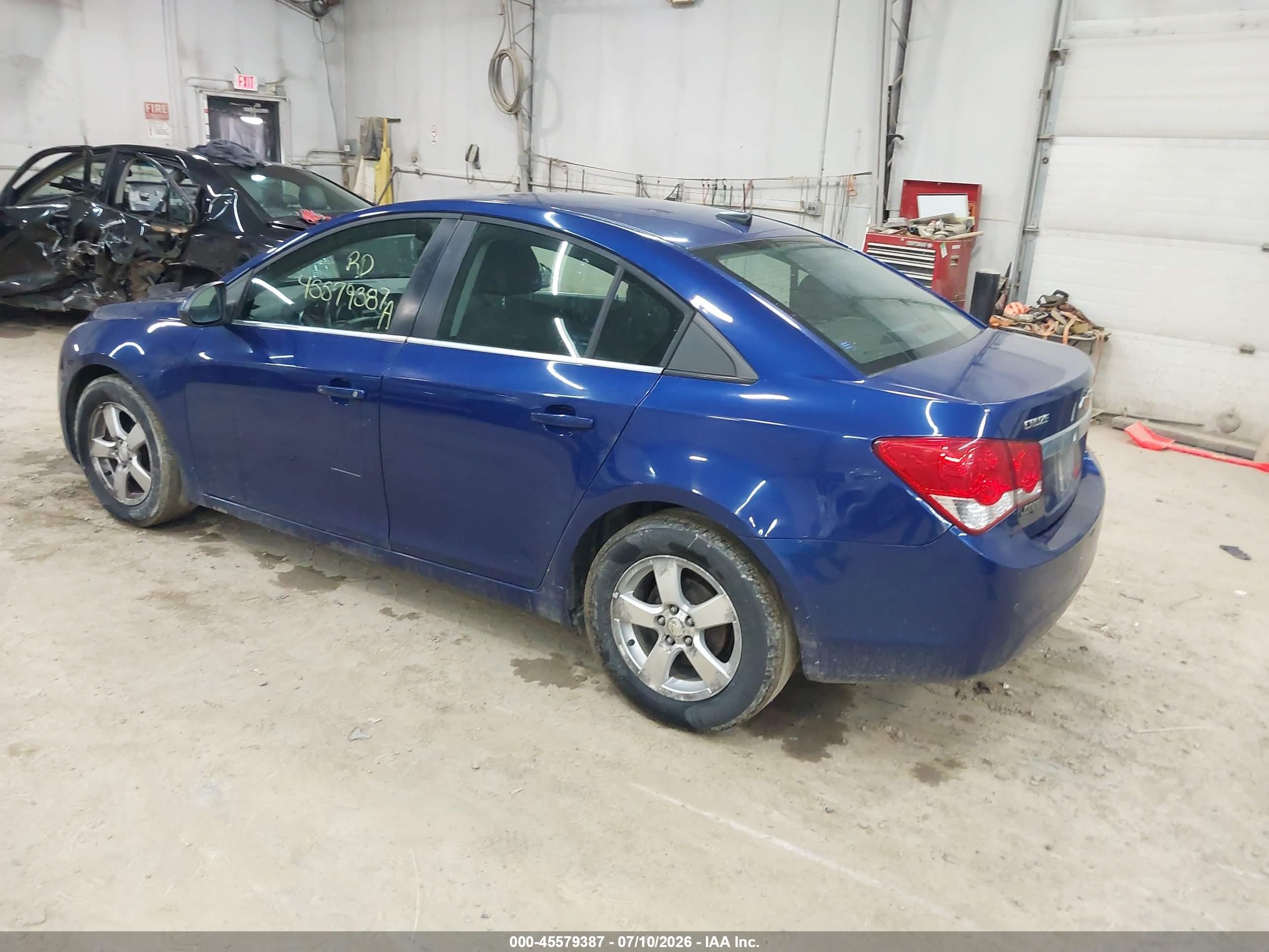 2012 Chevrolet Cruze 1lt Blue vin: 1G1PF5SC3C7309760