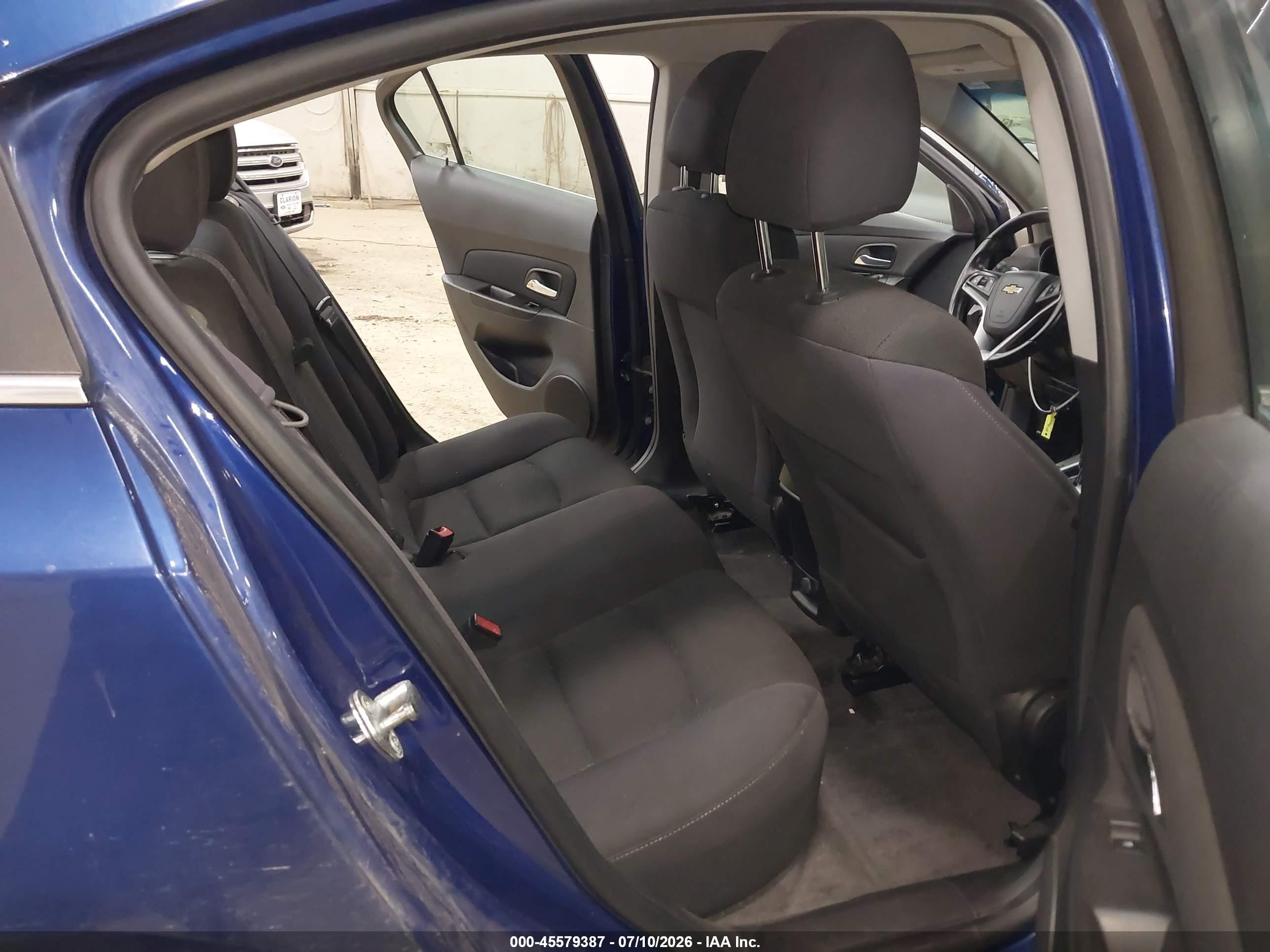 2012 Chevrolet Cruze 1lt Blue vin: 1G1PF5SC3C7309760