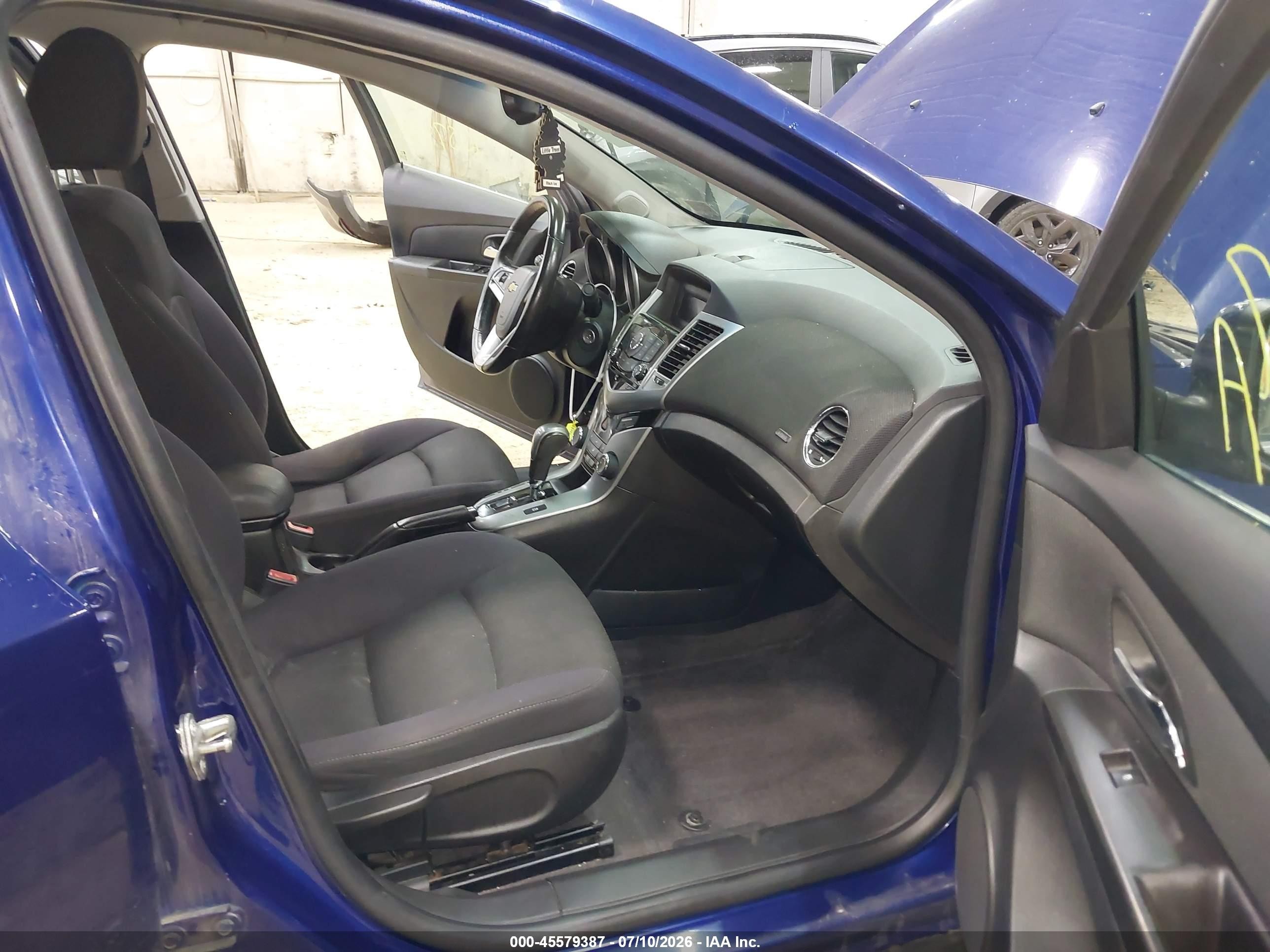 2012 Chevrolet Cruze 1lt Blue vin: 1G1PF5SC3C7309760