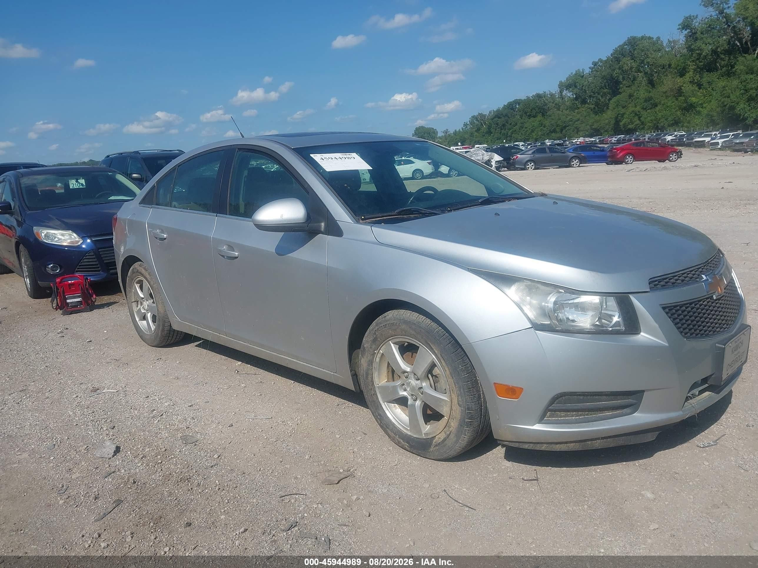 2012 Chevrolet Cruze 1lt Silver vin: 1G1PF5SC3C7351667