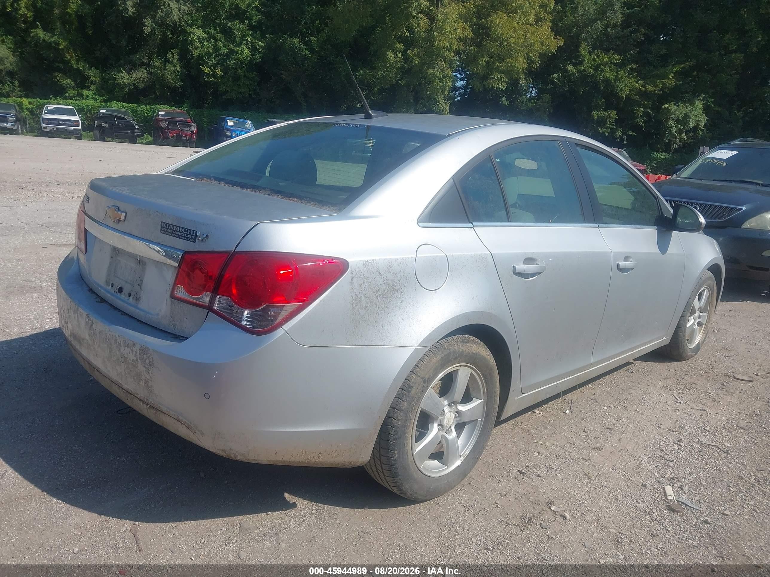 2012 Chevrolet Cruze 1lt Silver vin: 1G1PF5SC3C7351667