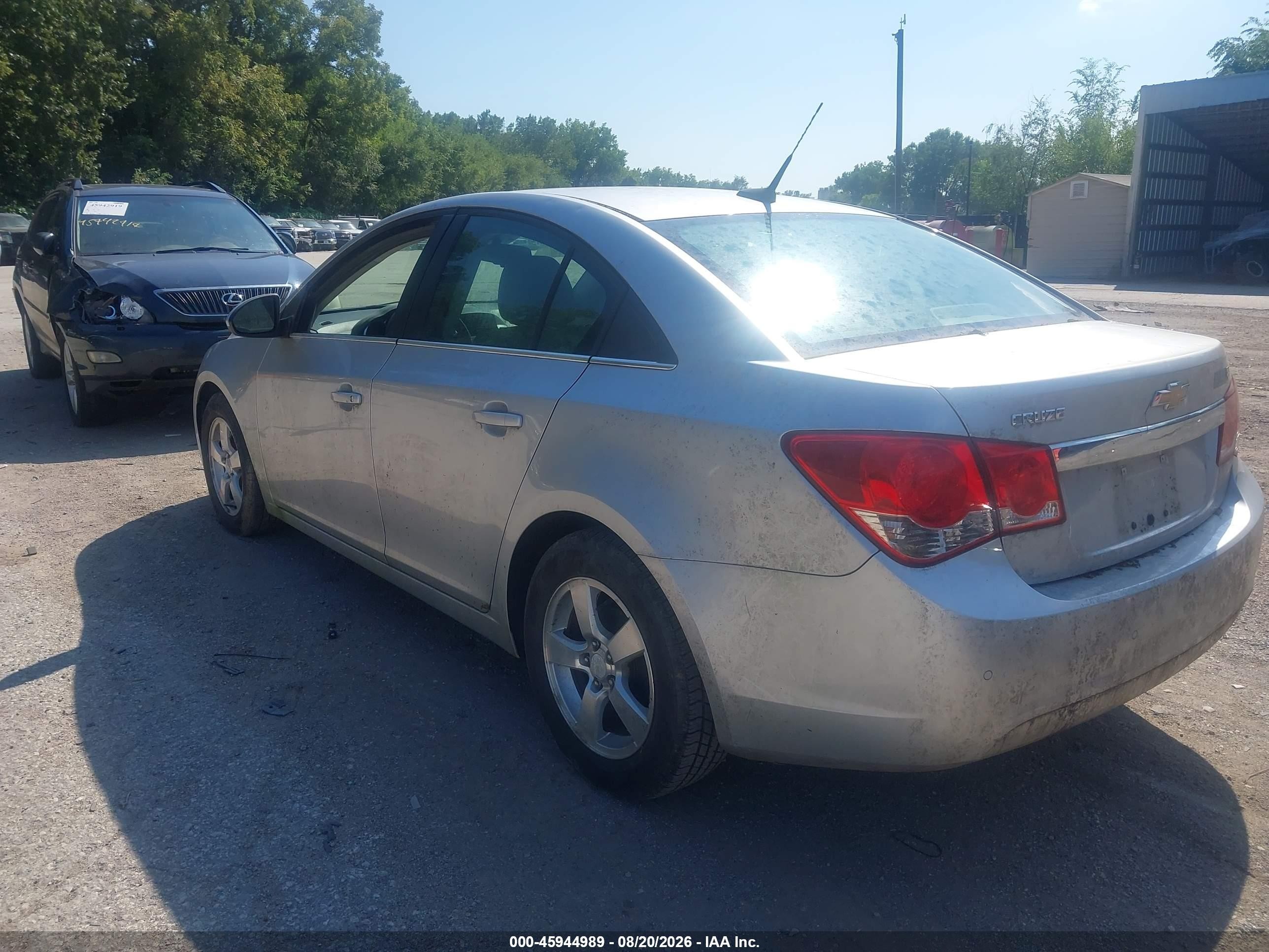 2012 Chevrolet Cruze 1lt Silver vin: 1G1PF5SC3C7351667