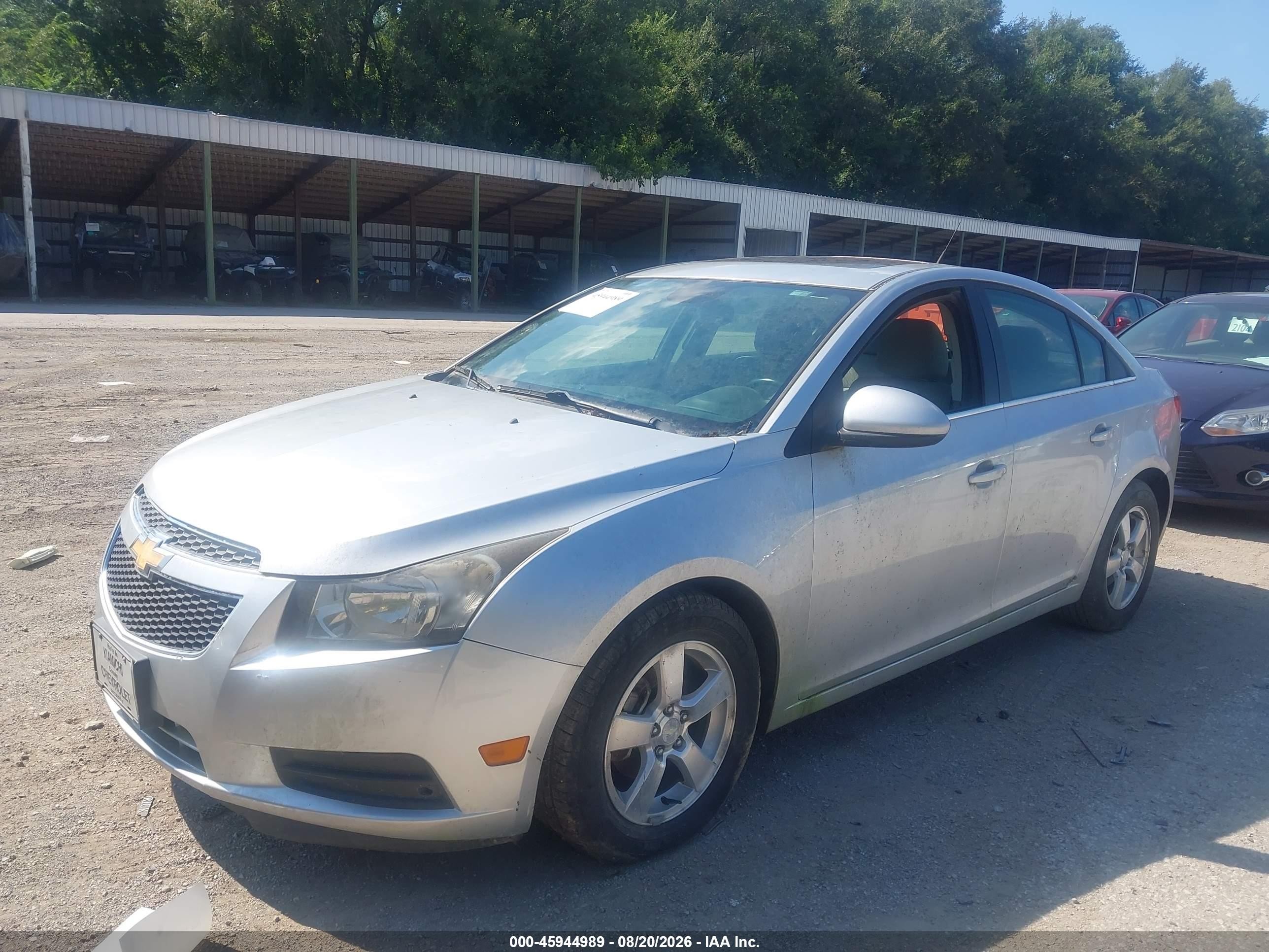 2012 Chevrolet Cruze 1lt Silver vin: 1G1PF5SC3C7351667