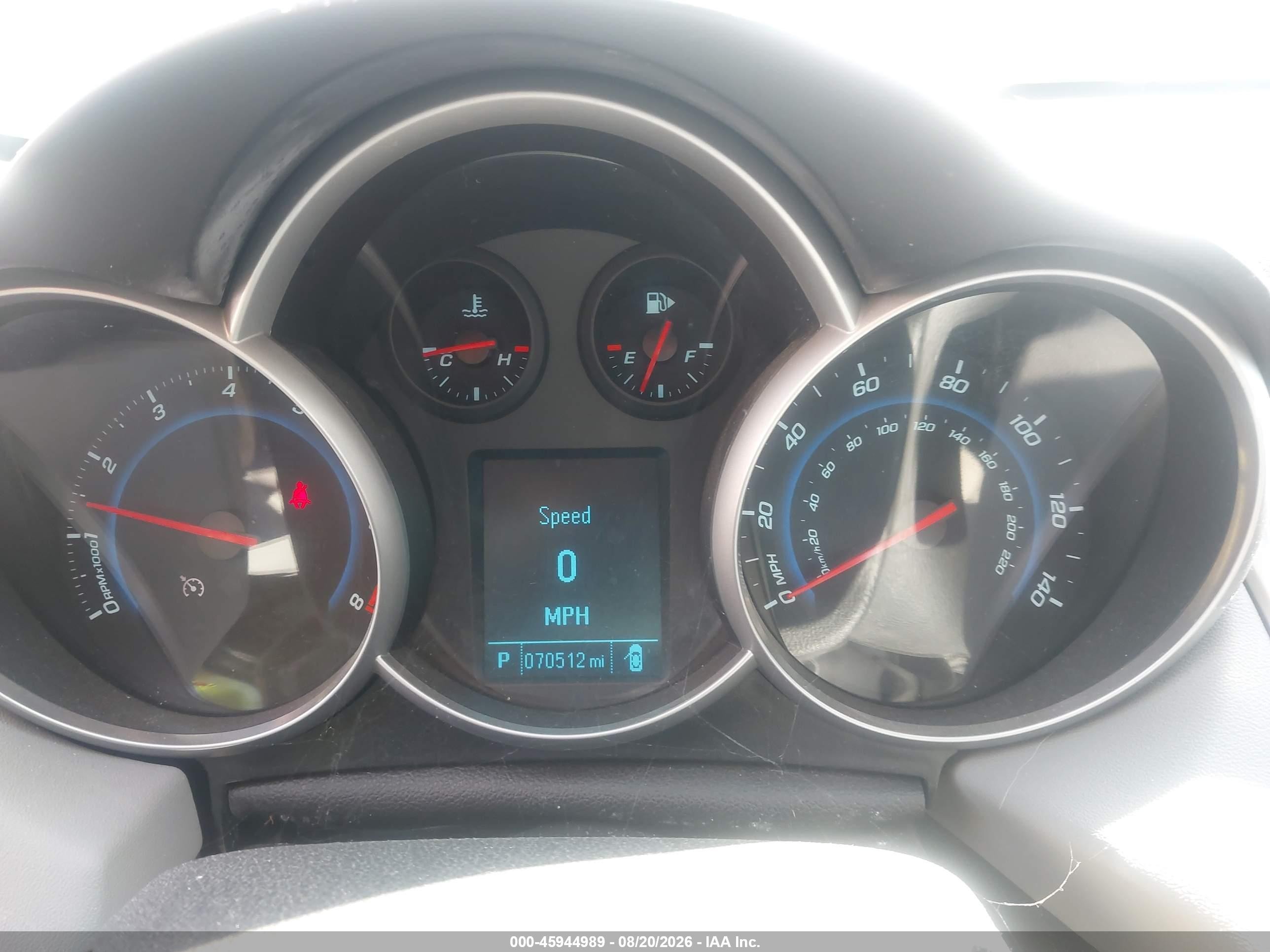 2012 Chevrolet Cruze 1lt Silver vin: 1G1PF5SC3C7351667