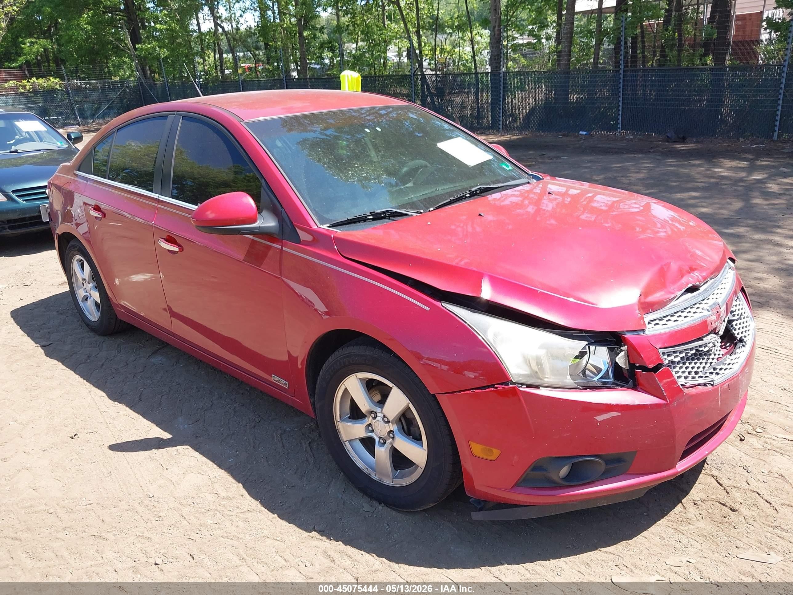 2012 Chevrolet Cruze 1lt Red vin: 1G1PF5SC4C7126707
