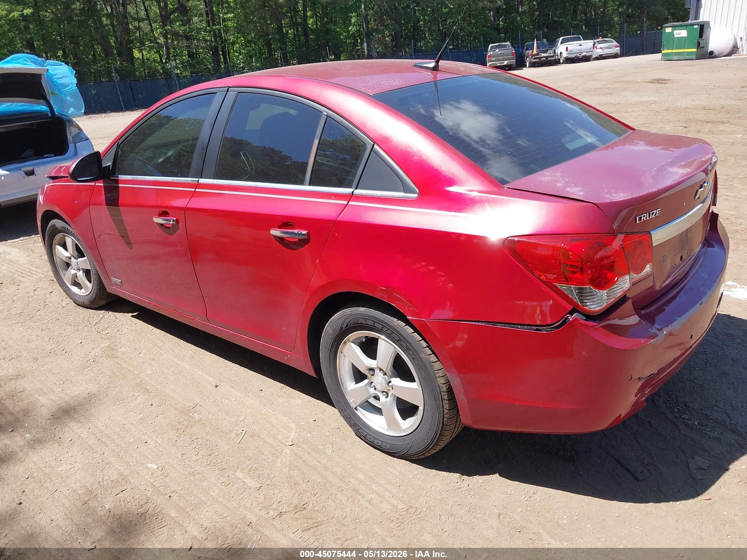 2012 Chevrolet Cruze 1lt Red vin: 1G1PF5SC4C7126707