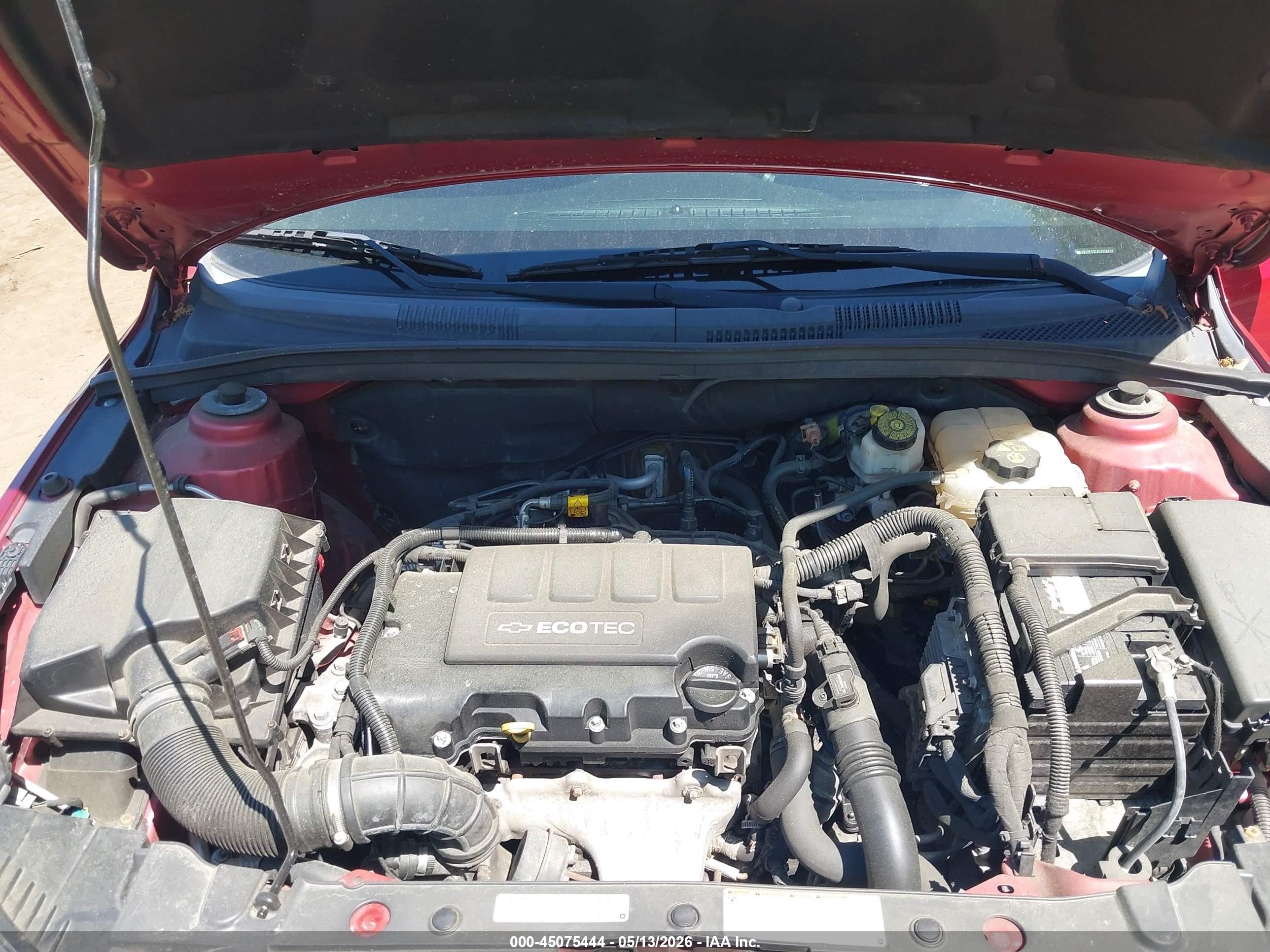 2012 Chevrolet Cruze 1lt Red vin: 1G1PF5SC4C7126707