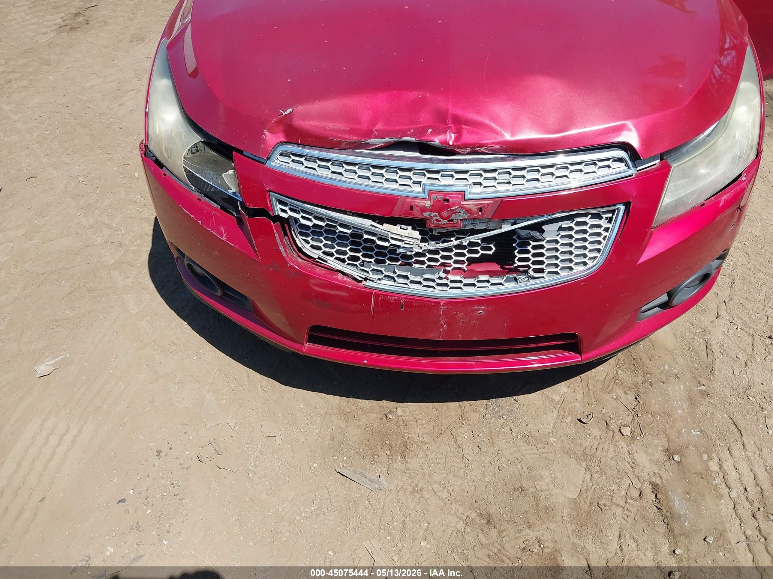 2012 Chevrolet Cruze 1lt Red vin: 1G1PF5SC4C7126707