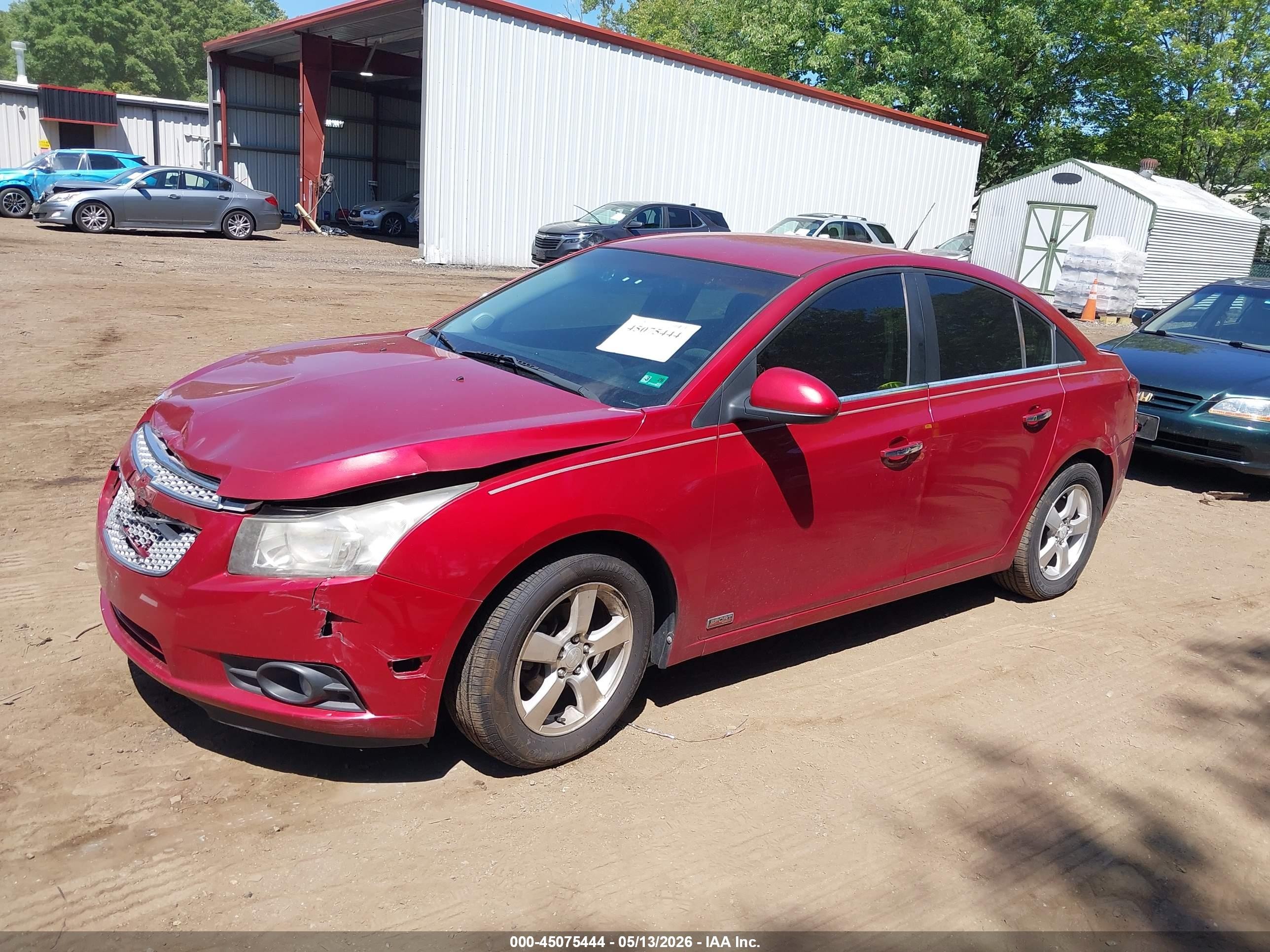 2012 Chevrolet Cruze 1lt Red vin: 1G1PF5SC4C7126707