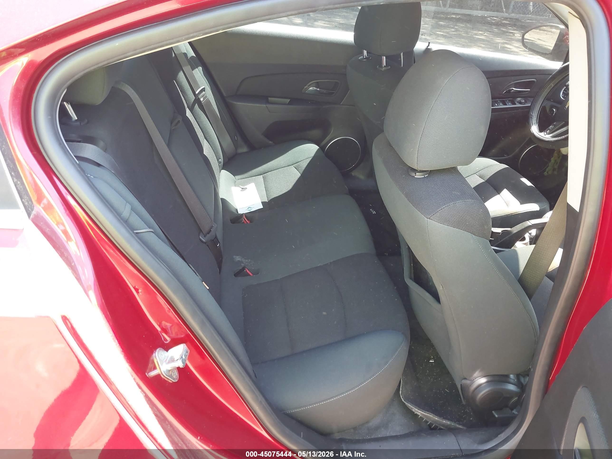 2012 Chevrolet Cruze 1lt Red vin: 1G1PF5SC4C7126707