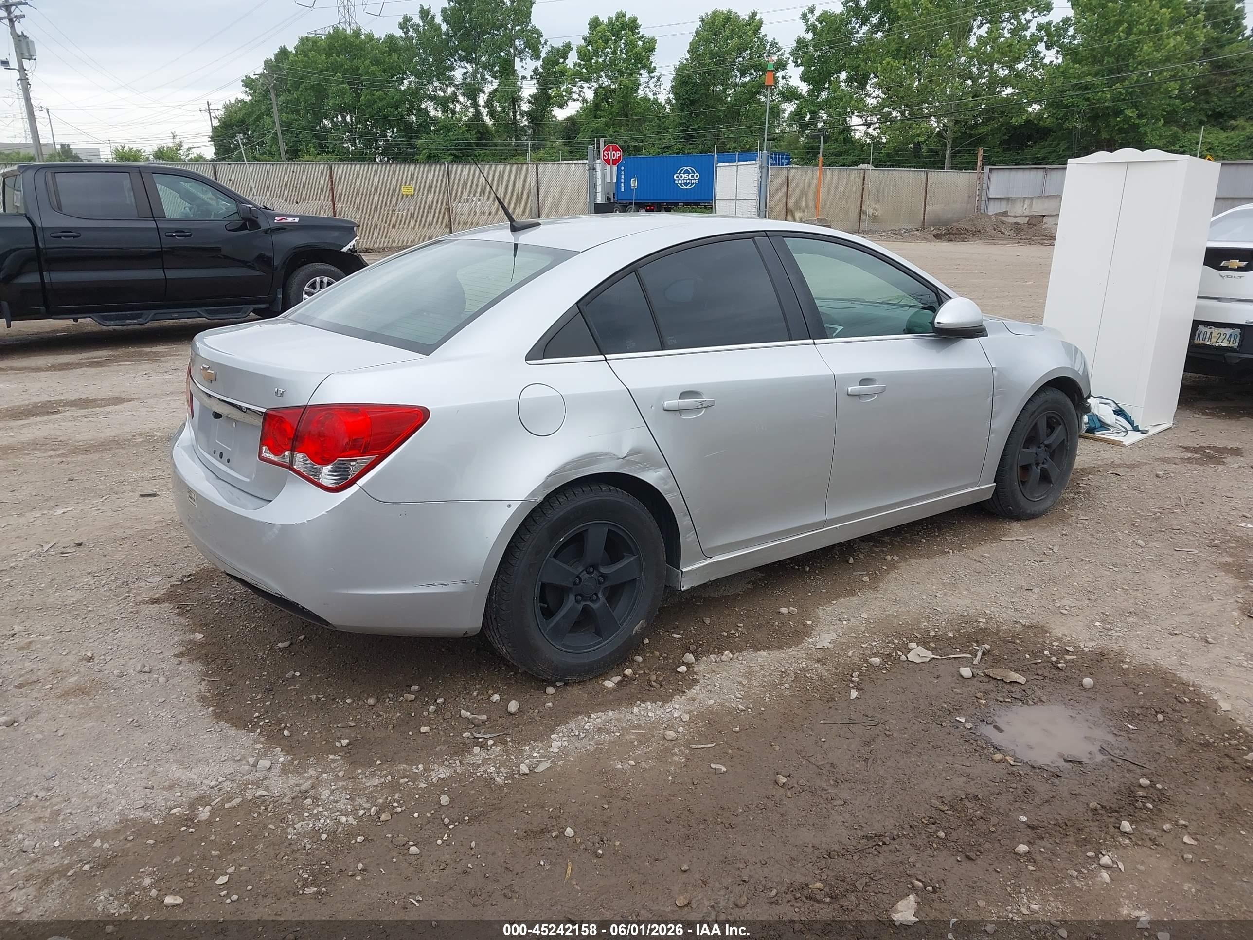 2012 Chevrolet Cruze 1lt Silver vin: 1G1PF5SC4C7129235