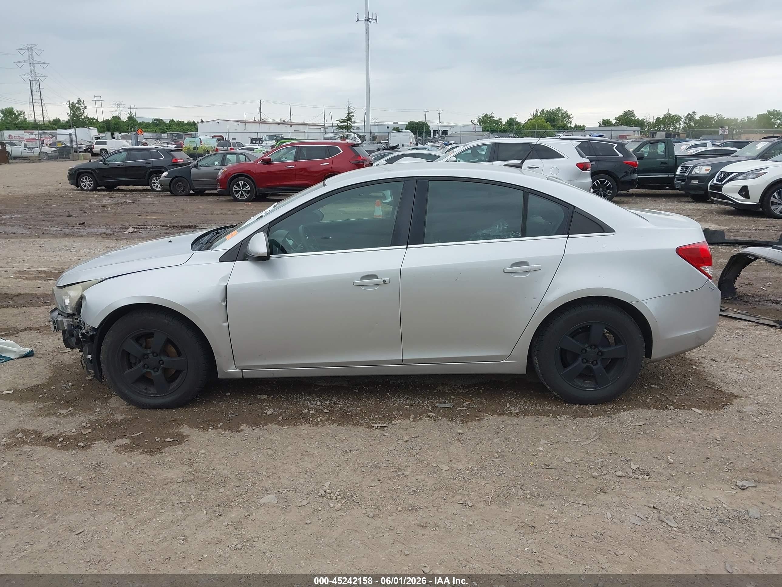 2012 Chevrolet Cruze 1lt Silver vin: 1G1PF5SC4C7129235