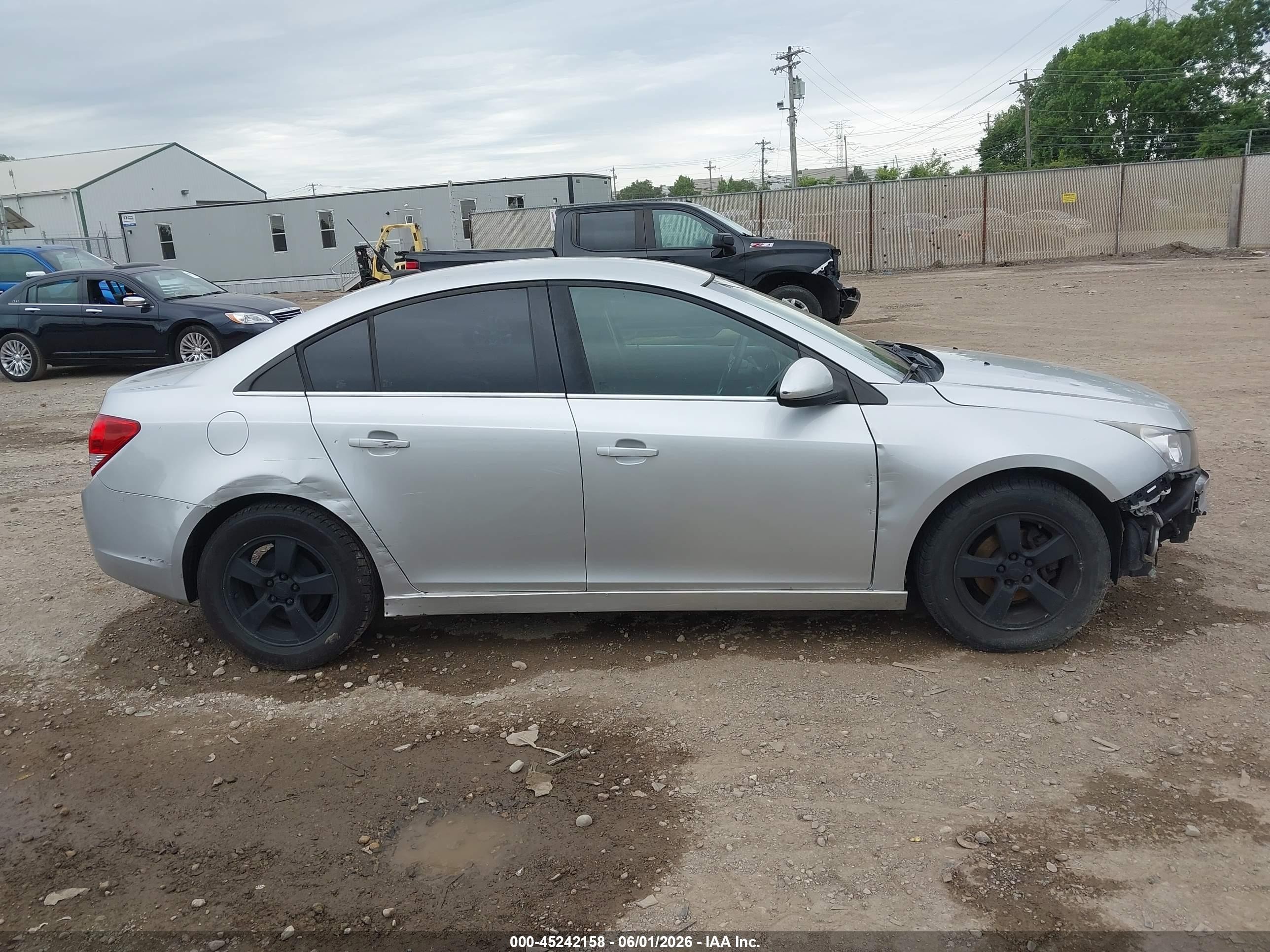 2012 Chevrolet Cruze 1lt Silver vin: 1G1PF5SC4C7129235